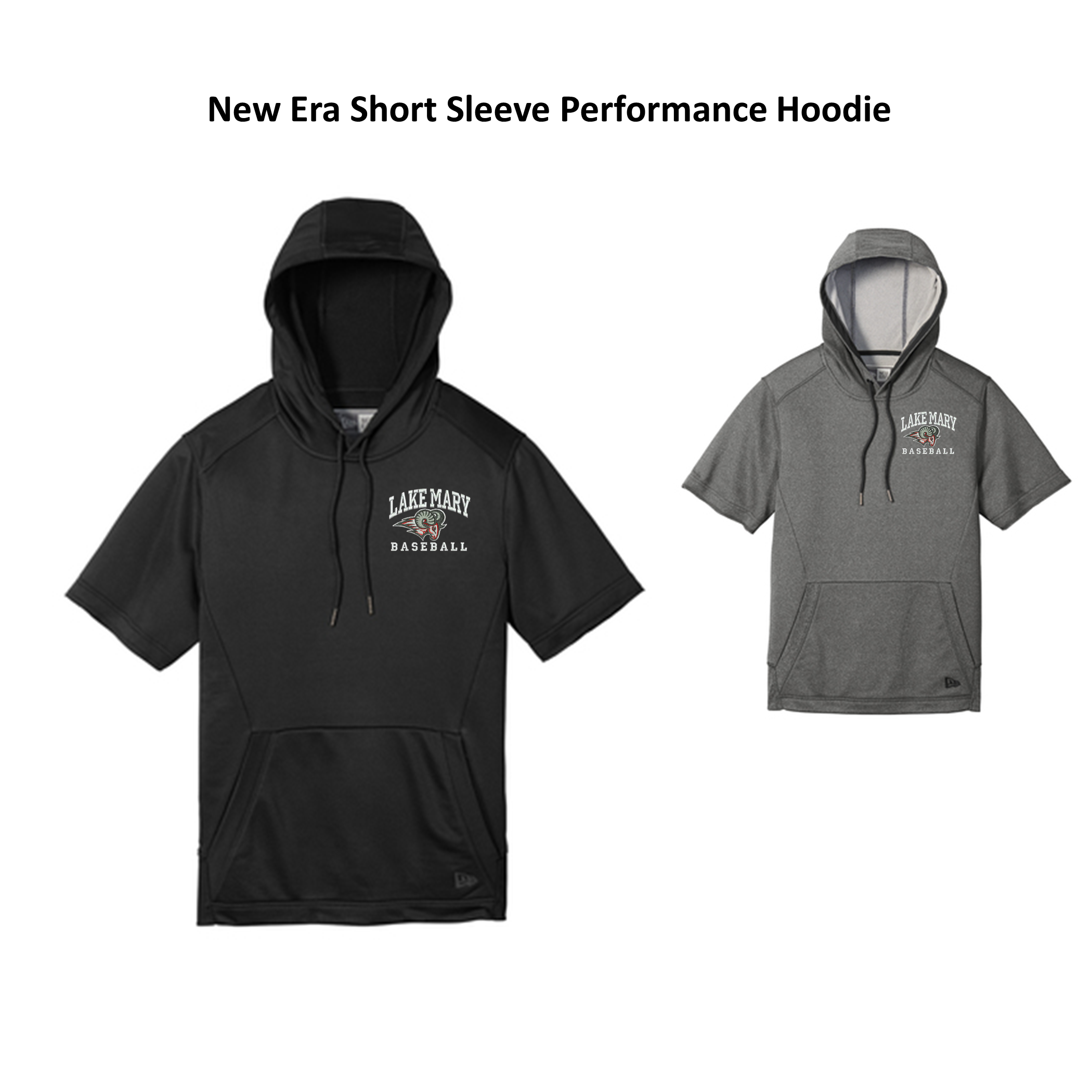 LM Baseball- Short Sleeve  Hoodie- embroidered