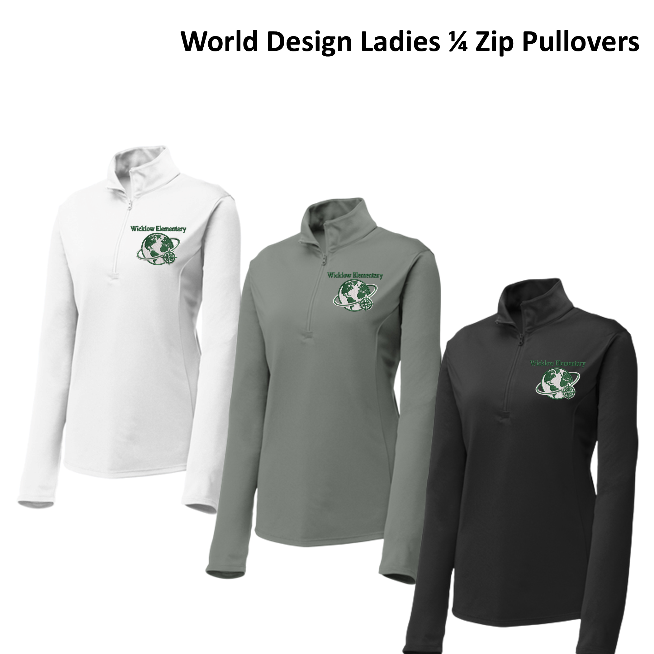 Wicklow Ladies 1/4 Zip Pullover World Design