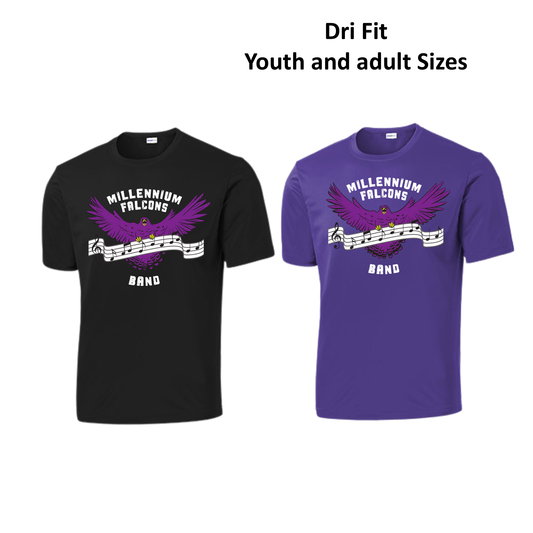 Millennium band- Short Sleeve- Unisex-PosiCharge Competitor Tee- ST350