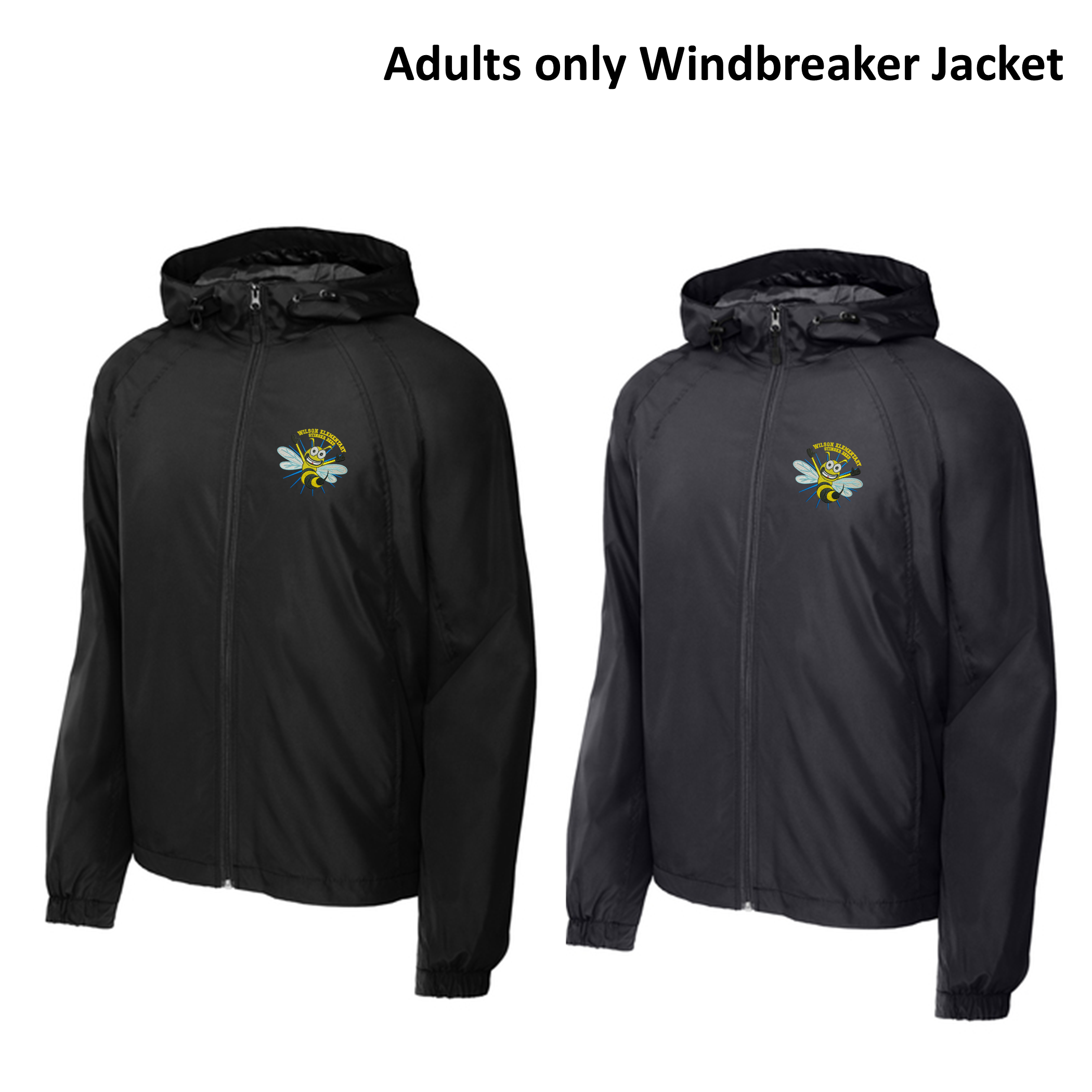 Wilson-Hooded Windbreaker Full Zip Jacket