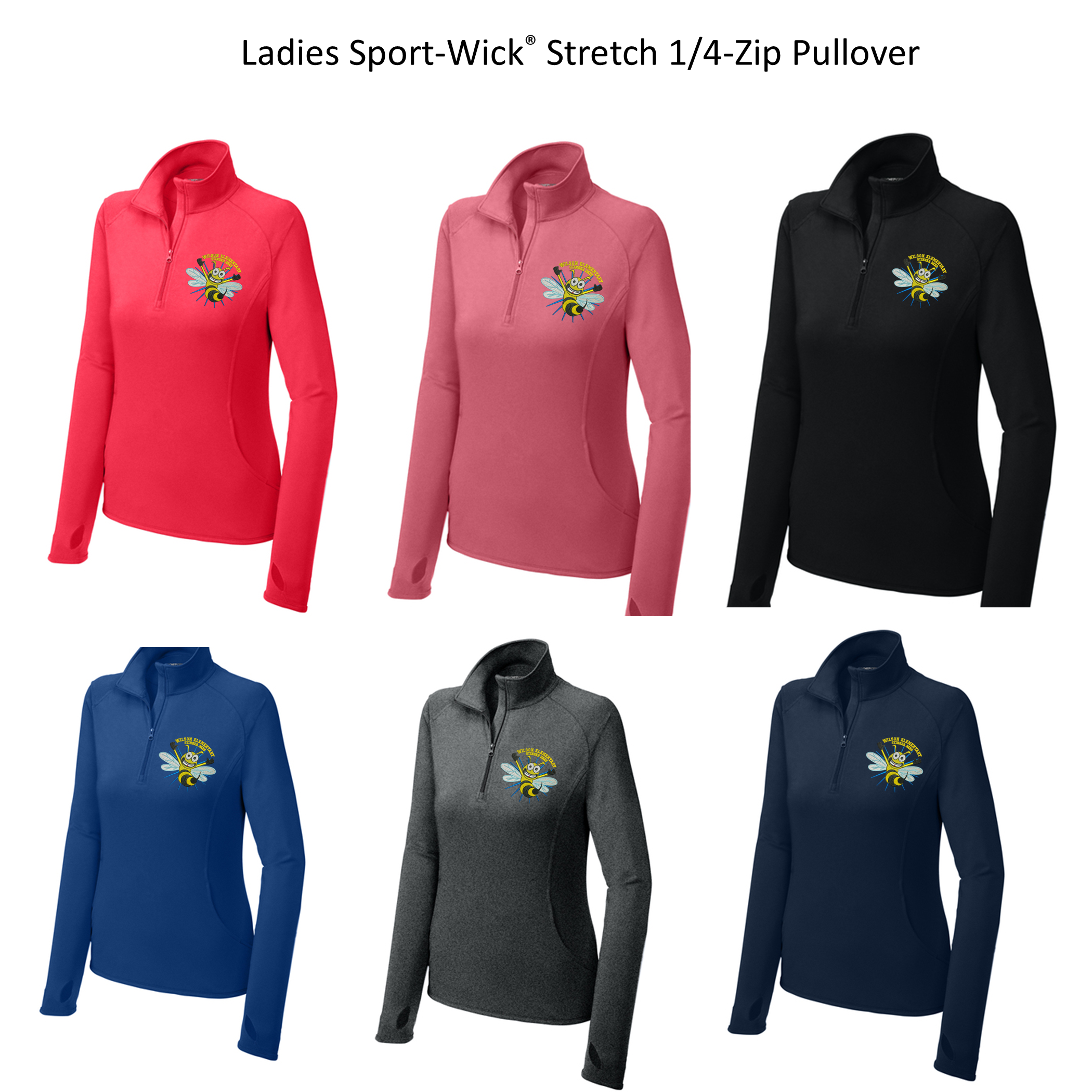 Wilson- Ladies Sport- Wick Stretch 1/4 Zip Pullover