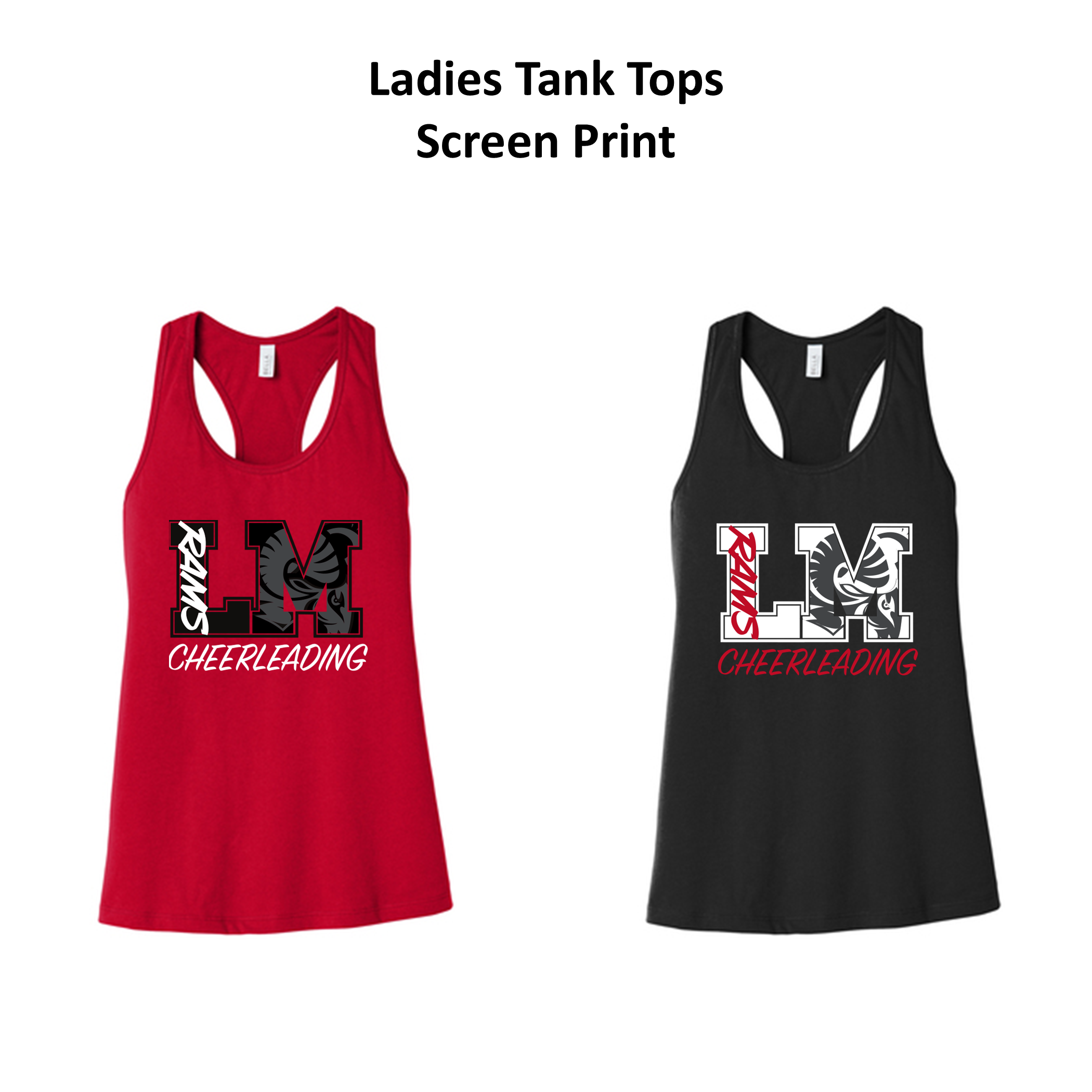 PWLM Cheer- Ladies Tank- SCREEN PRINT