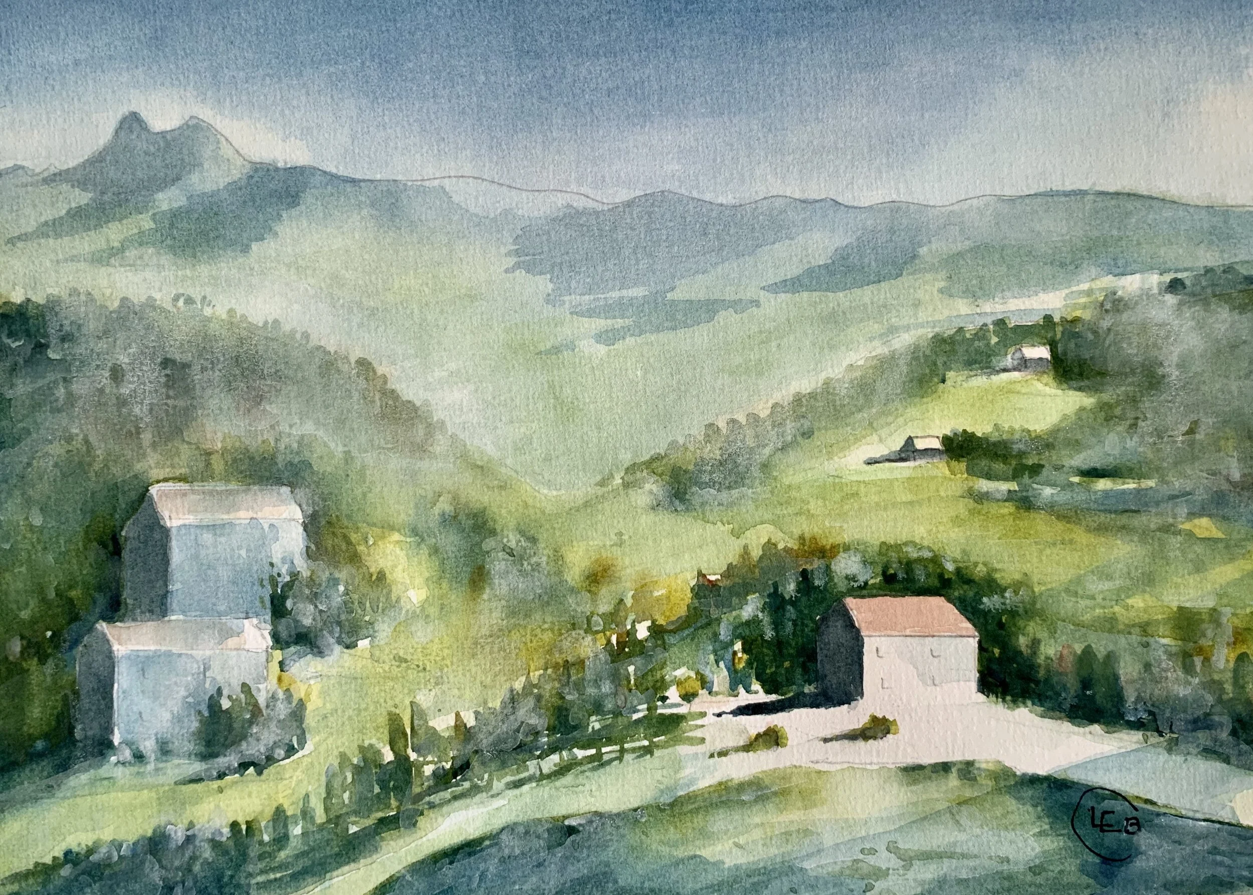 Original aquarelle No. 1.6 - Size A4 - by L.E Blomberg
