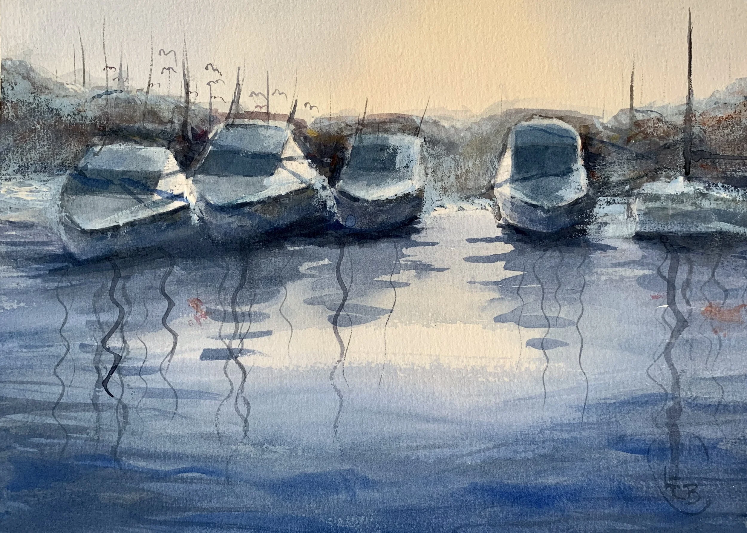 Original aquarelle No. 1.1 - Size A4 - by L.E Blomberg