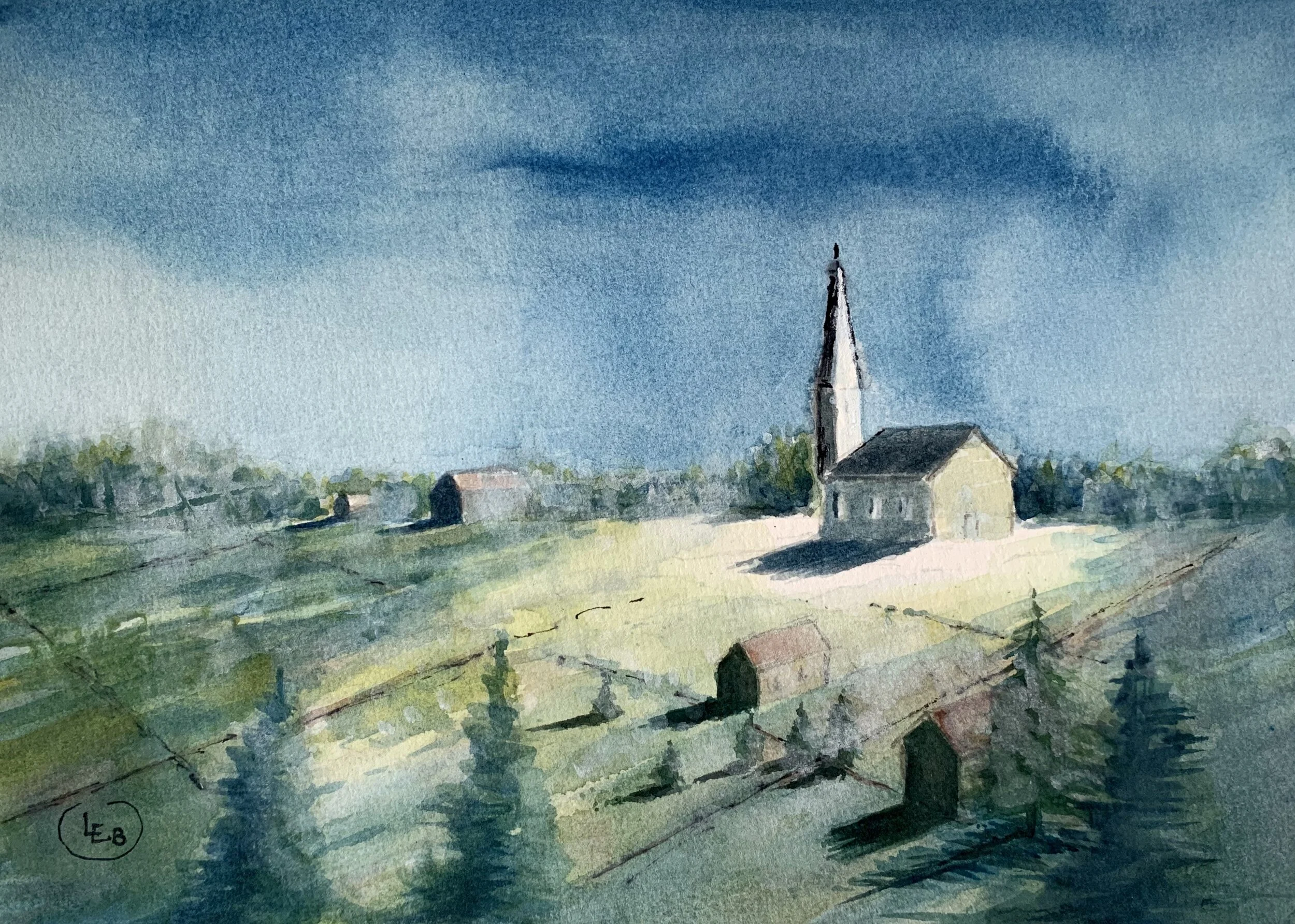 Original aquarelle No. 1.5 - Size A4 - by L.E Blomberg