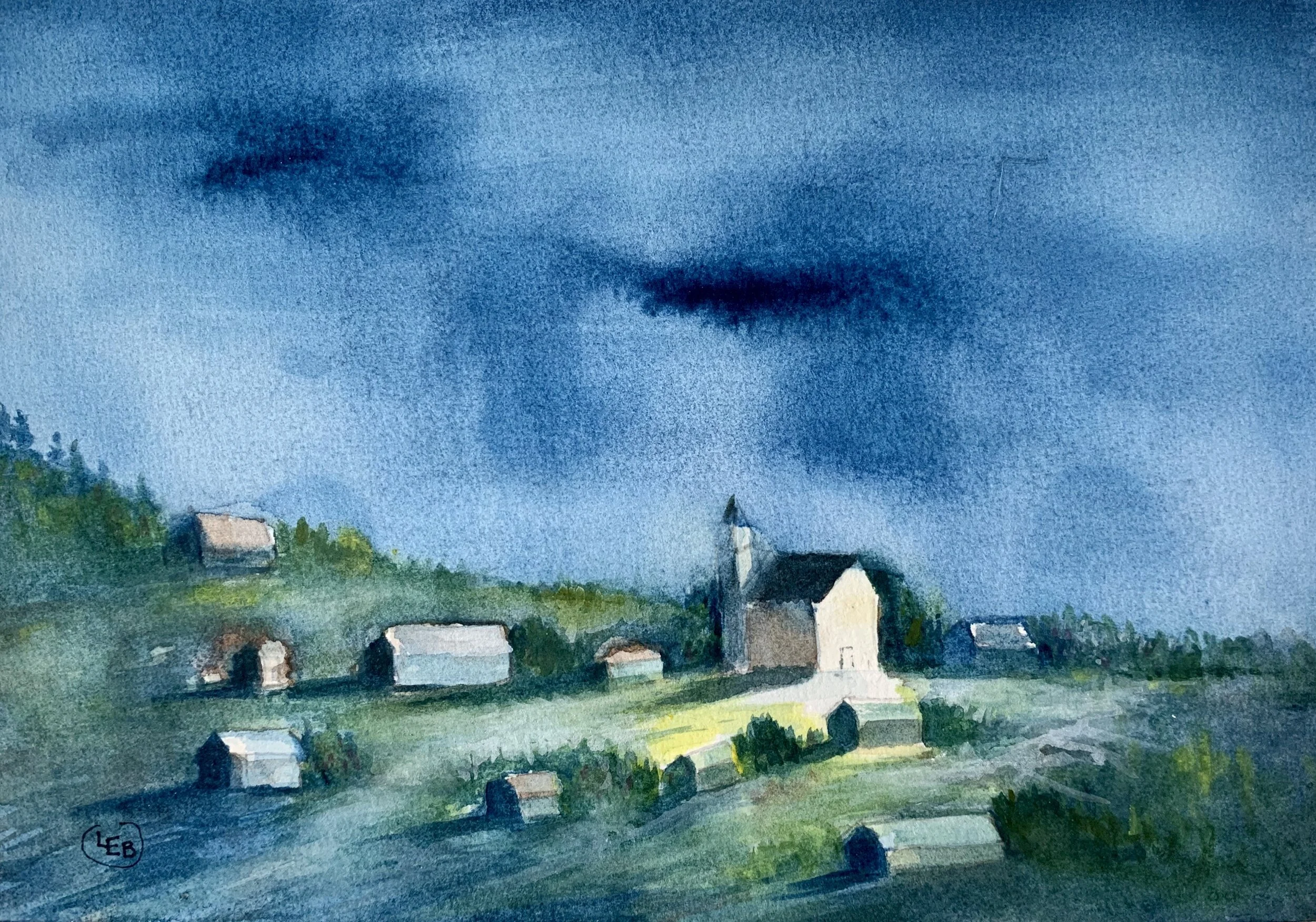Original aquarelle No. 1.3 - Size A4 - by L.E Blomberg