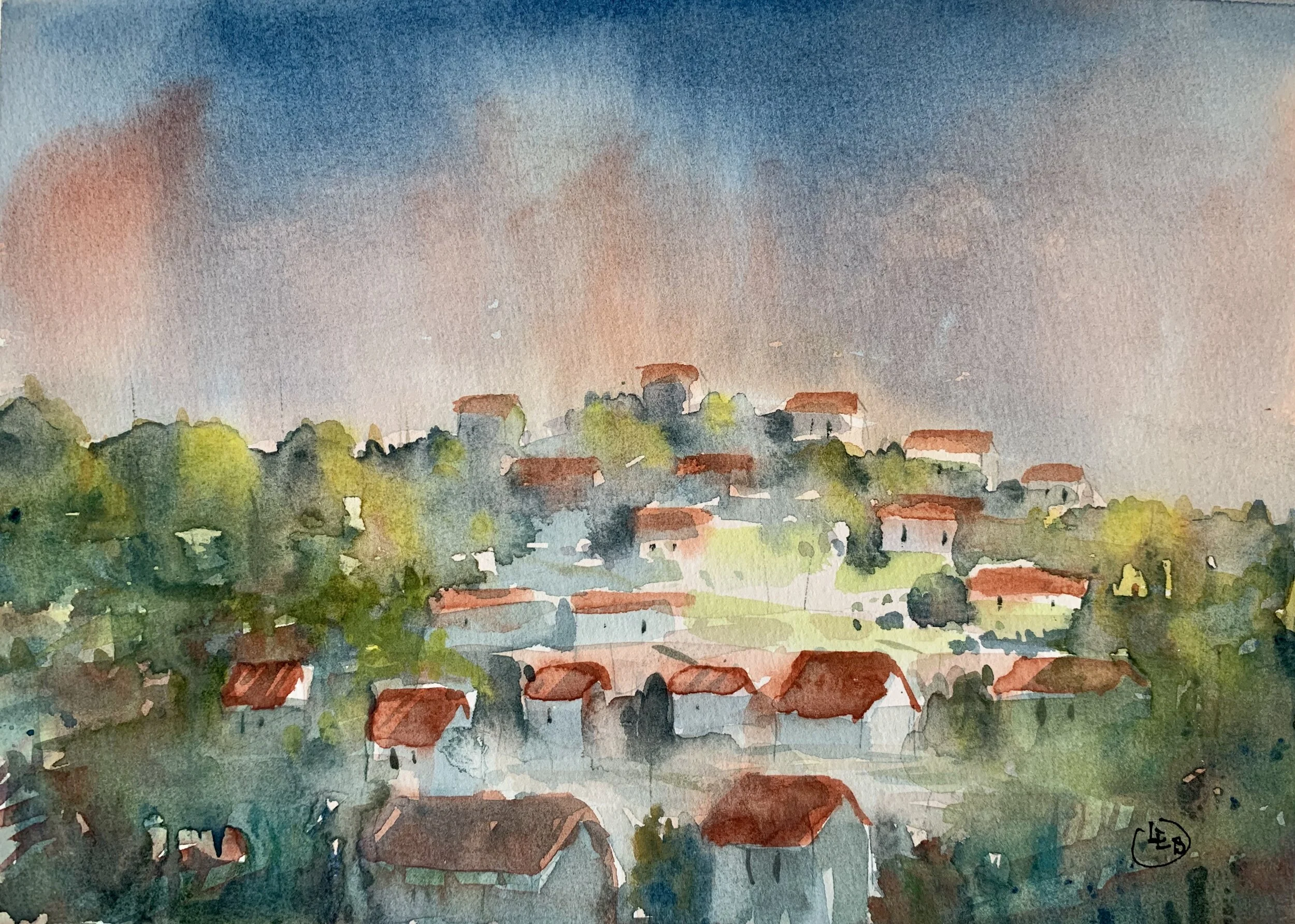 Original aquarelle No. 1.2 - Size A4 - by L.E Blomberg