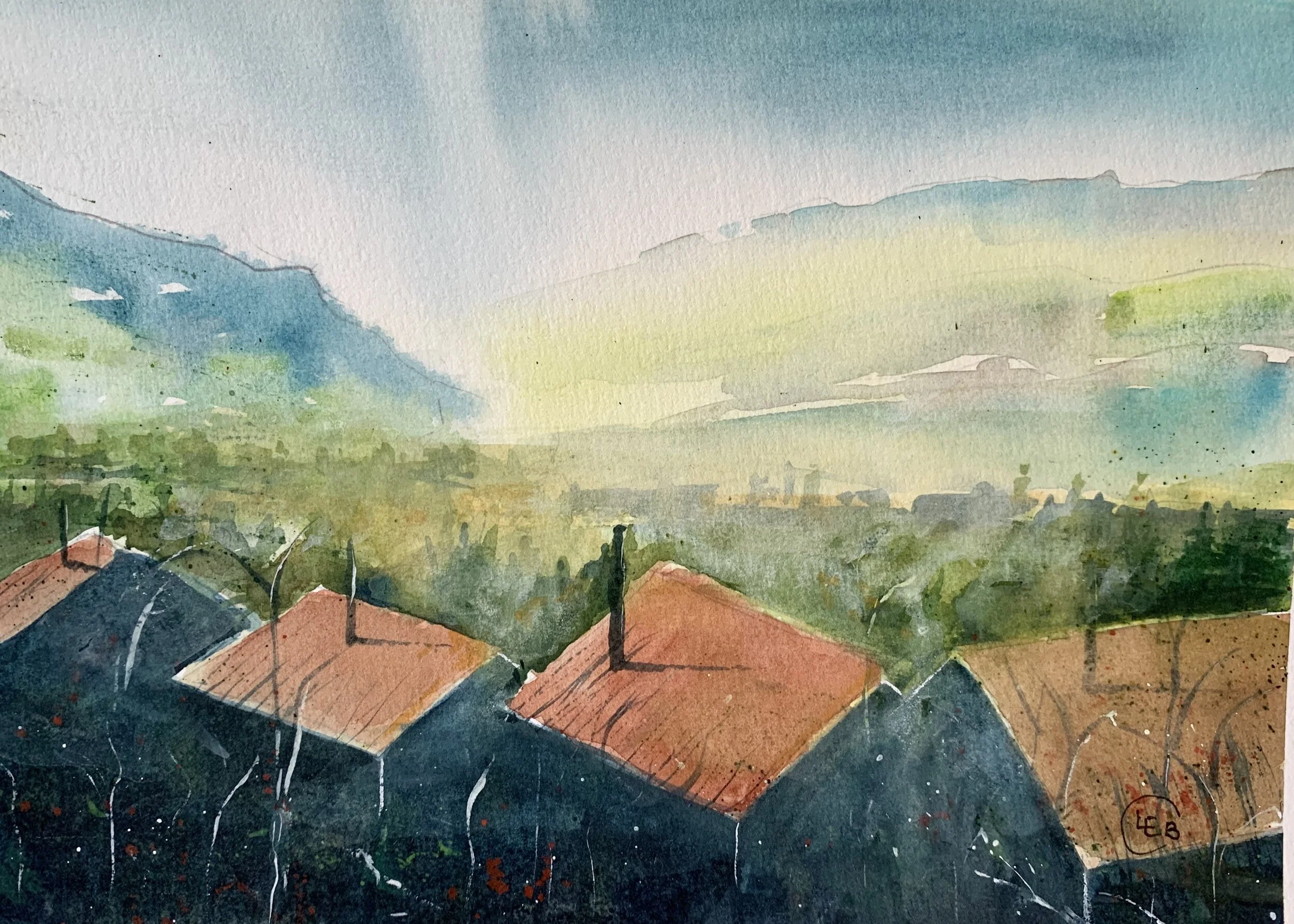 Original aquarelle No. 1.8 - Size A4 - by L.E Blomberg