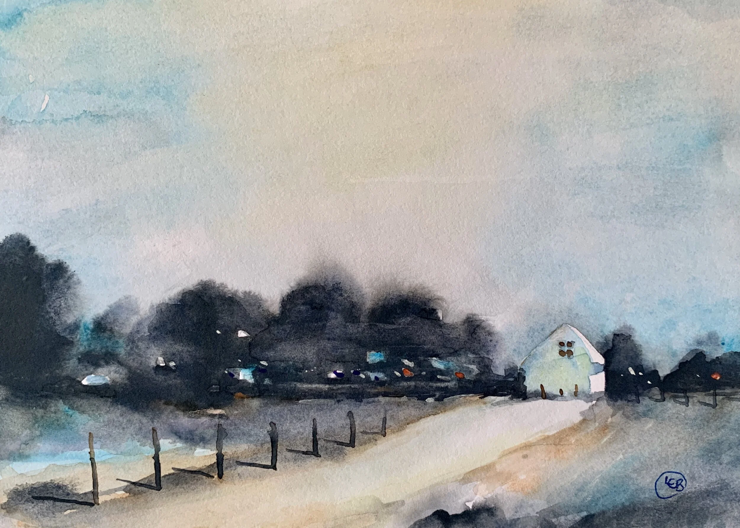 Original aquarelle No. 2.5 - Size A5 - by L.E Blomberg