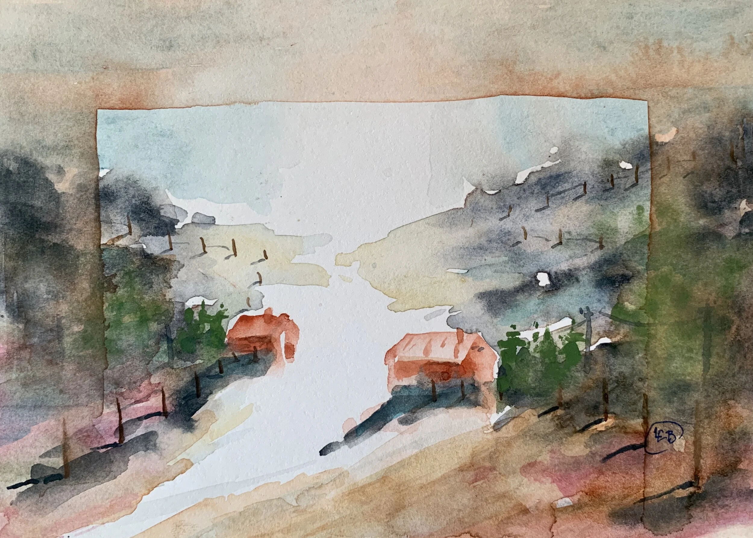Original aquarelle No. 2.2 - Size A5 - by L.E Blomberg