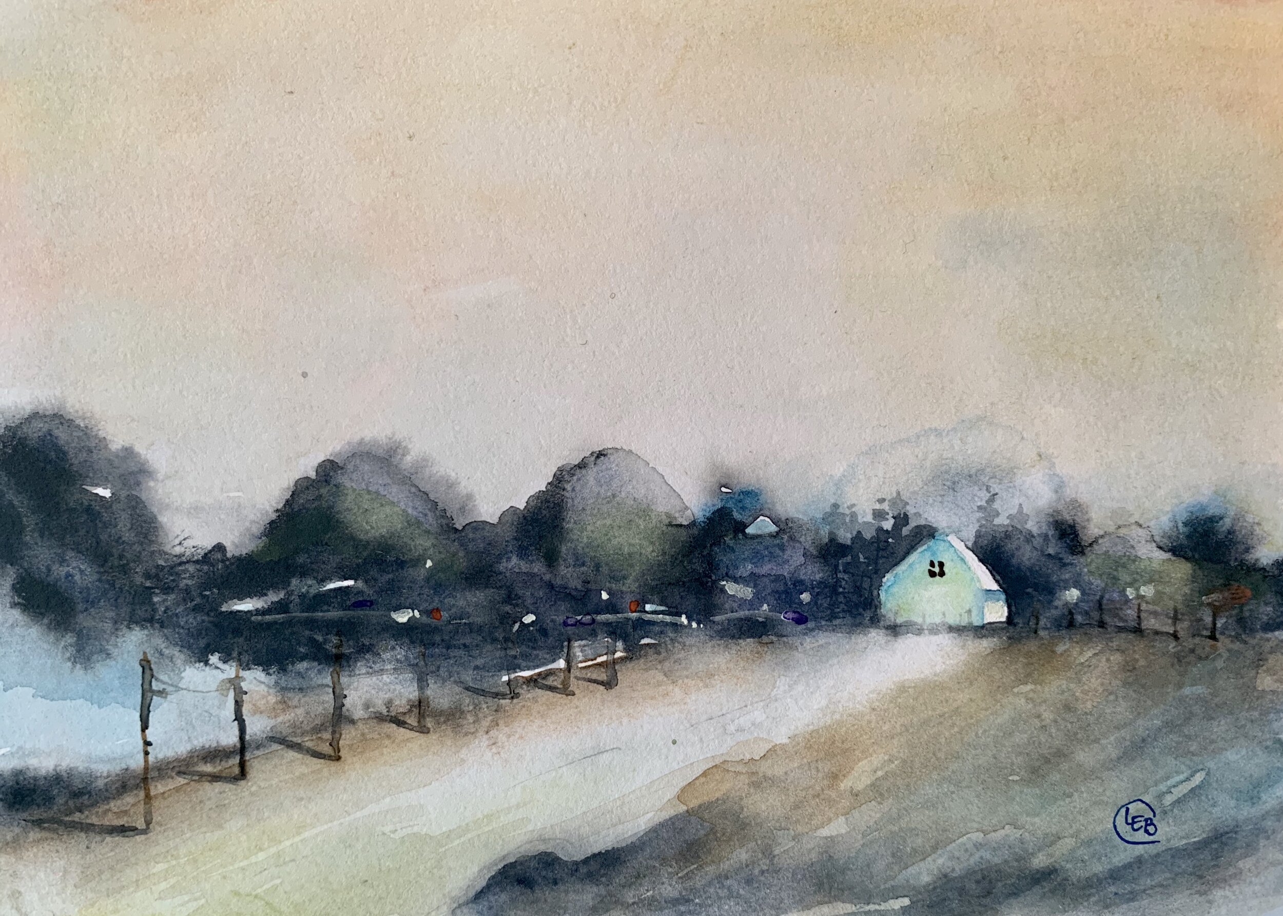 Original aquarelle No. 2.6 - Size A5 - by L.E Blomberg
