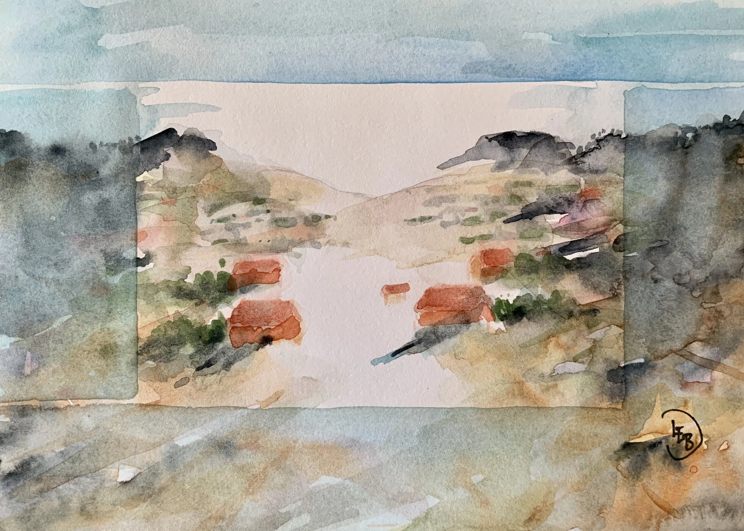 Original aquarelle No. 2.1 - Size A5 - by L.E Blomberg