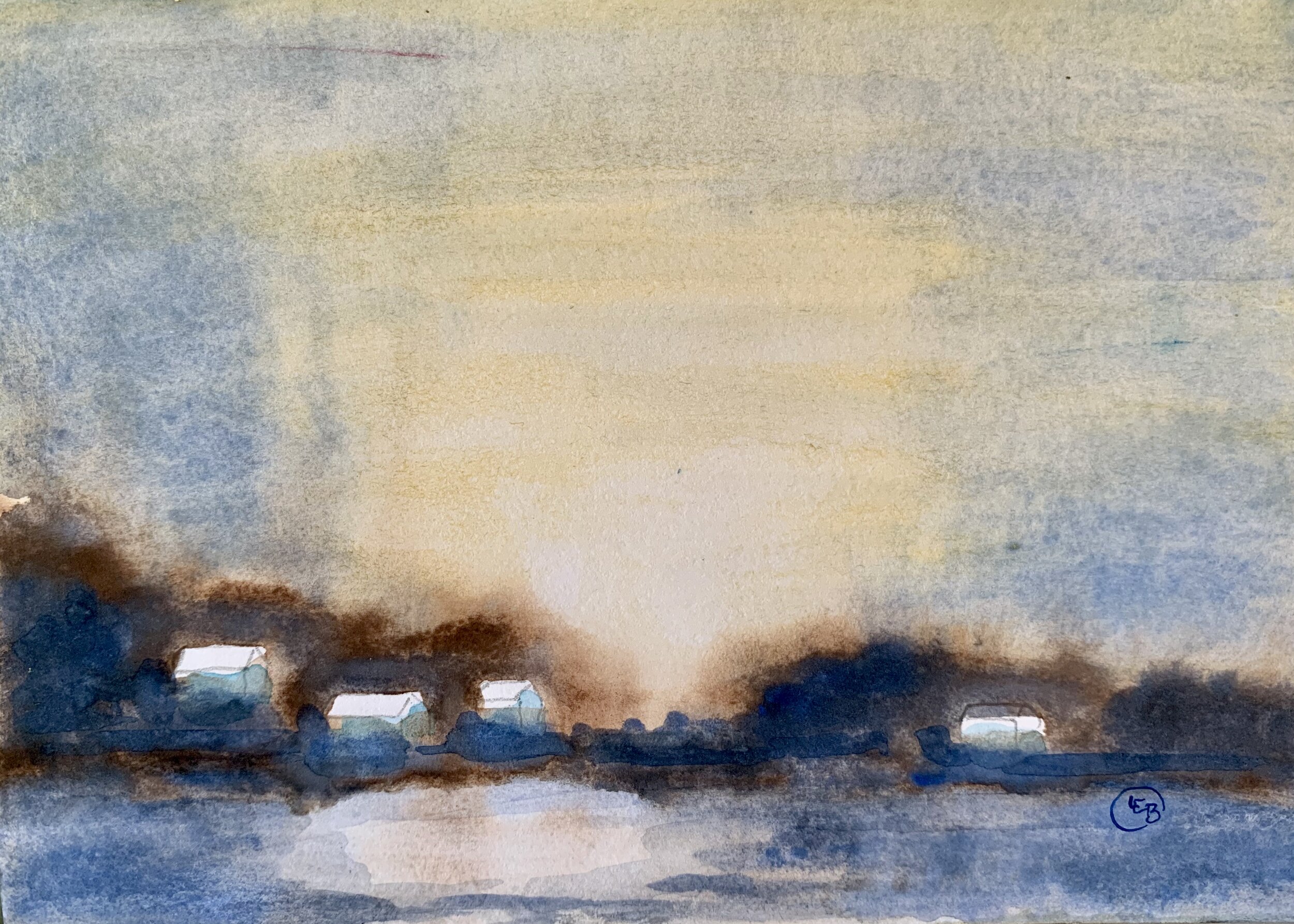 Original aquarelle No. 2.7 - Size A5 - by L.E Blomberg