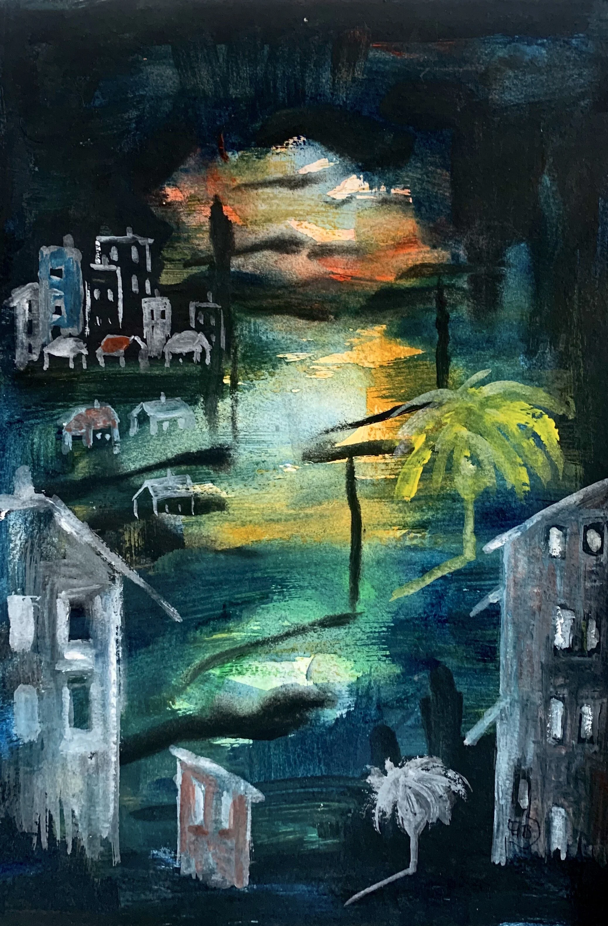 Original aquarelle No. 4.4 - Size A4 - by L.E Blomberg