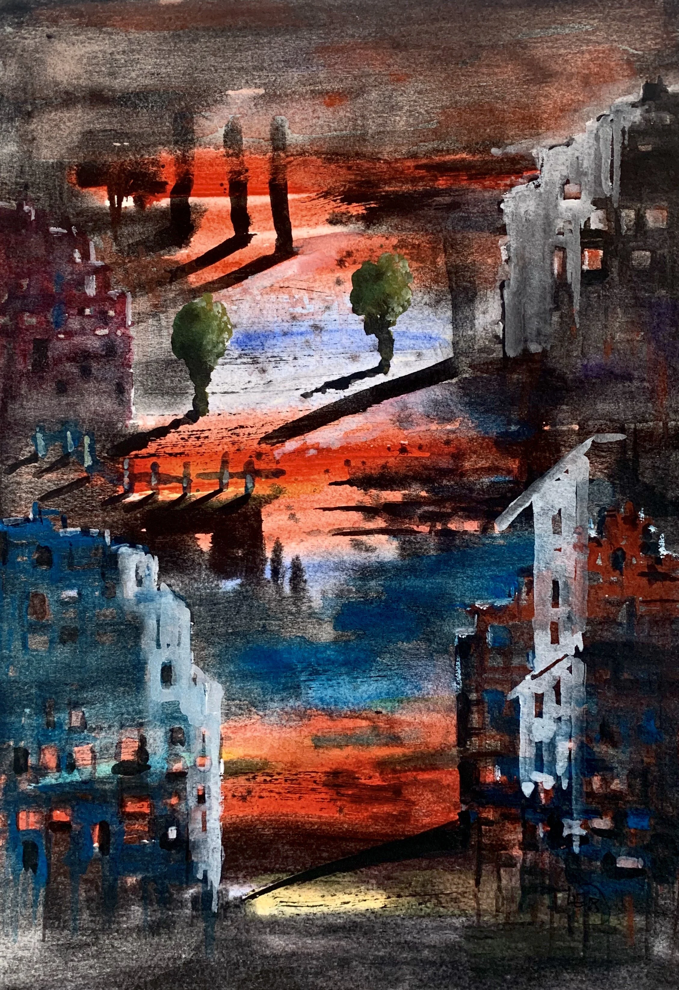 Original aquarelle No. 4.3 - Size A4 - by L.E Blomberg