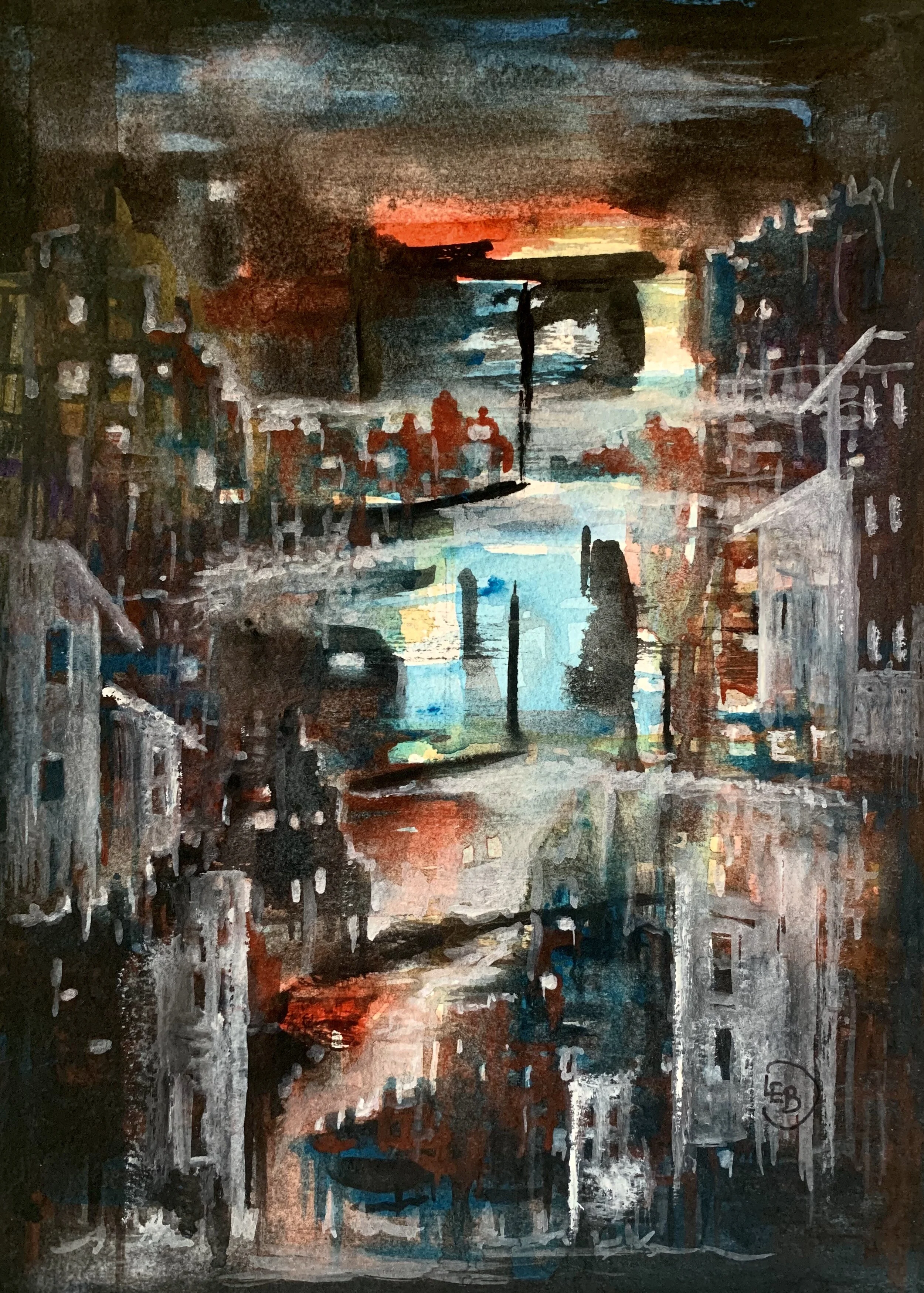 Original aquarelle No. 4.1 - Size A4 - by L.E Blomberg