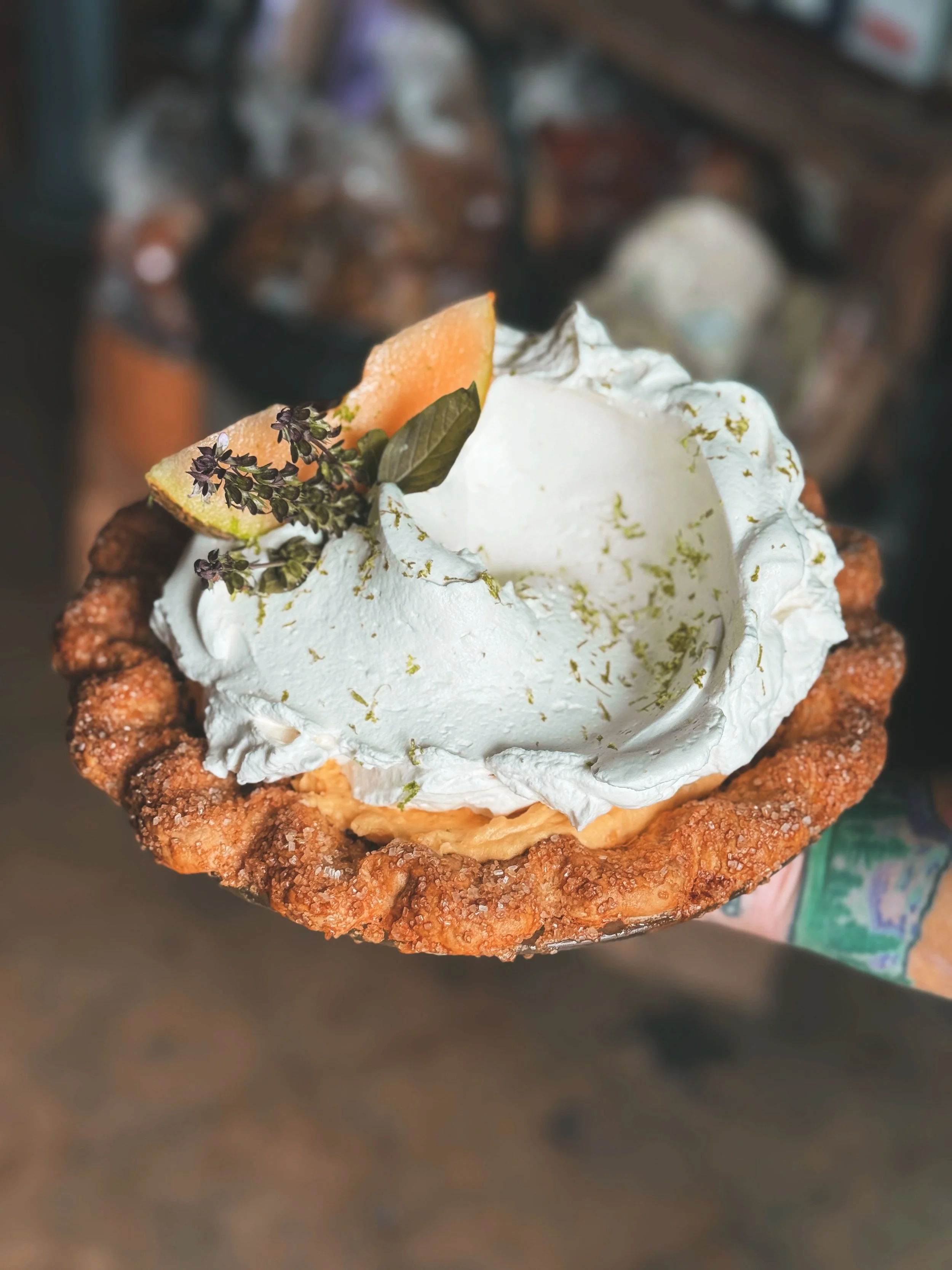 Texas Cantaloupe Pretzel Pie