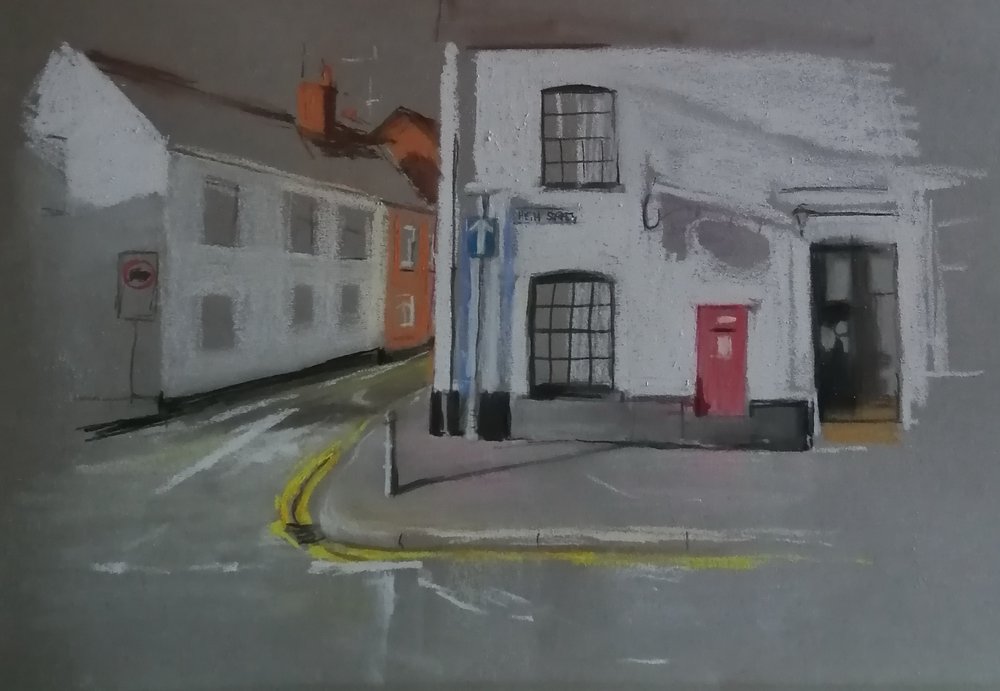  Street corner  Pastel and charcoal  £350 