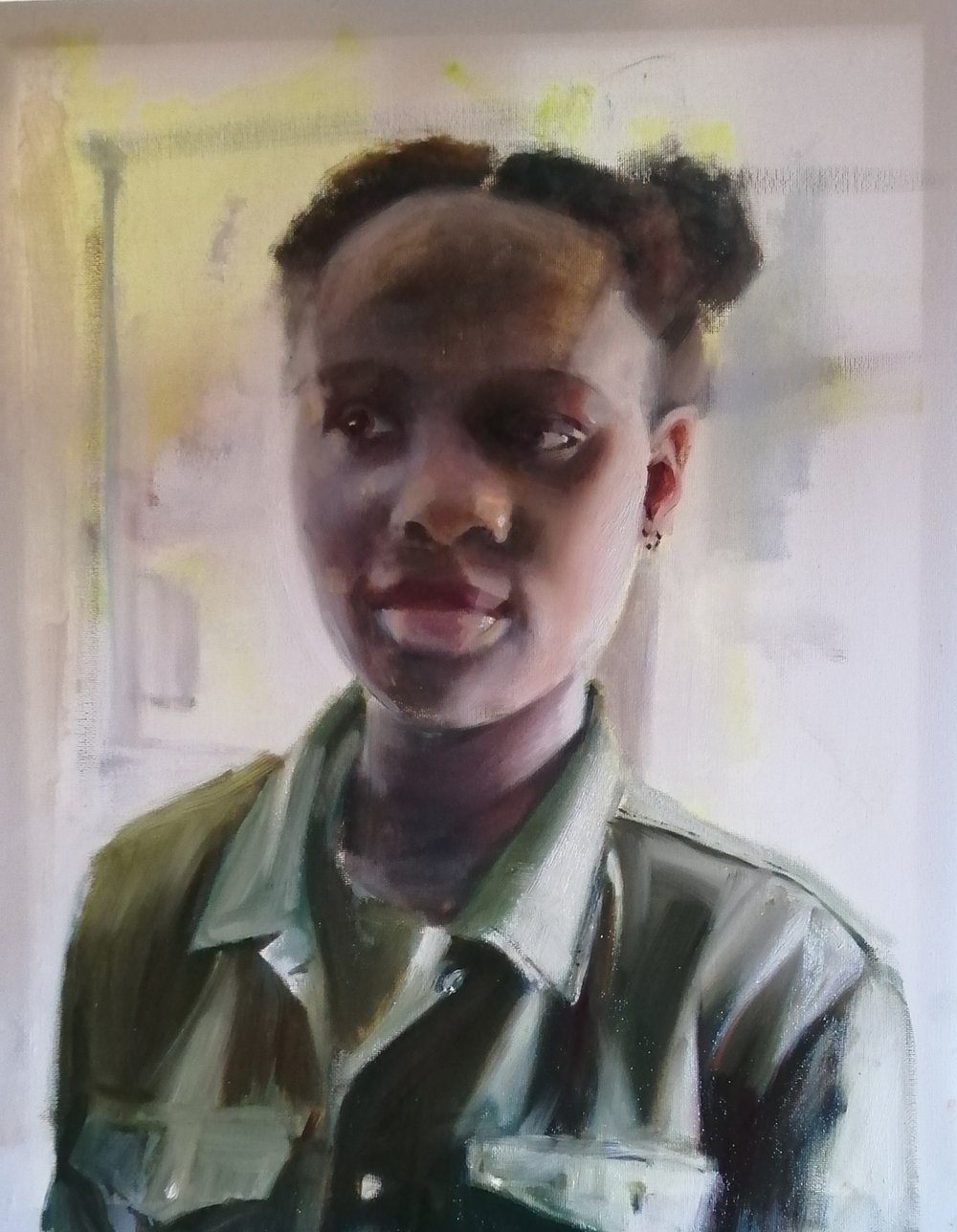  Girl in a khaki shirt  Oil on canvas  not currently avaiilable 