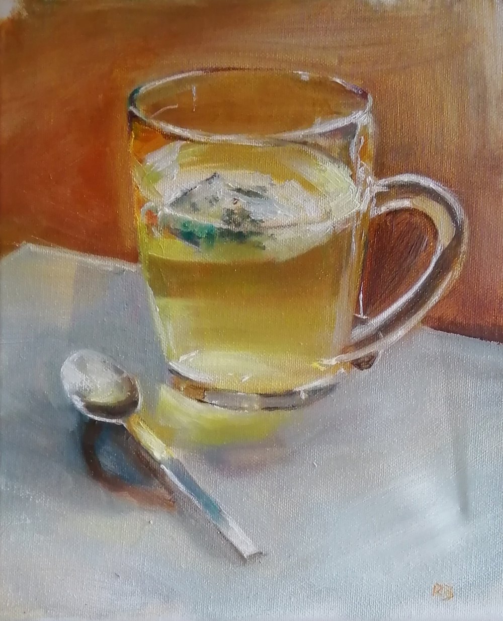  Spoonful  Oil on canvas  26x31cm  £400 