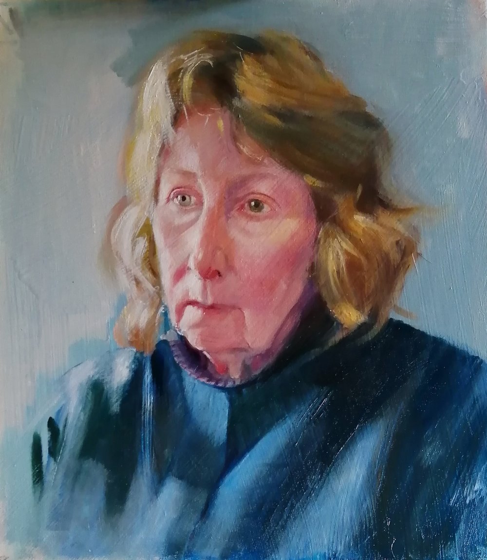  Blue Karen  40x50cm Oil on canvas 