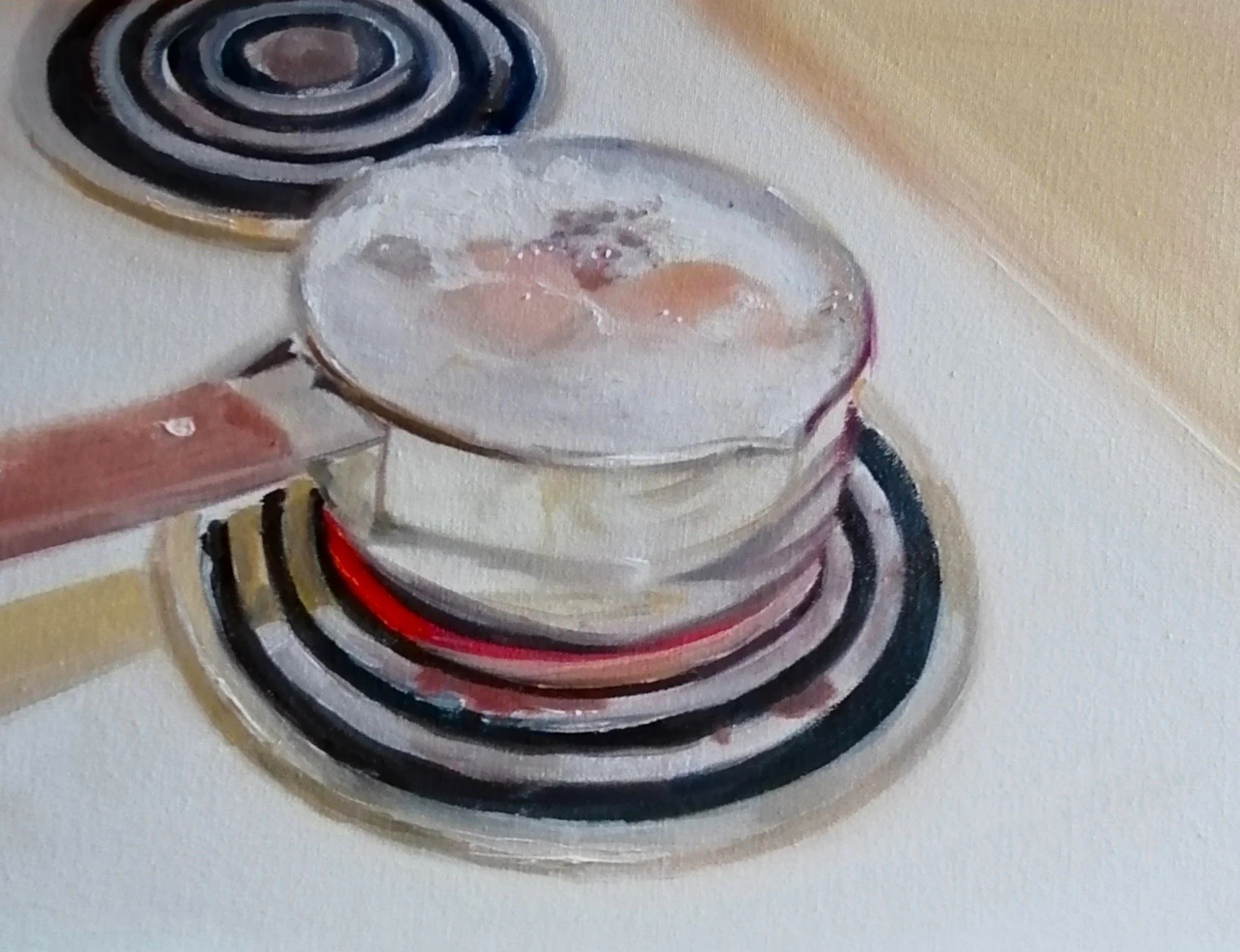  Hot water  Oil on board  41×31cm 