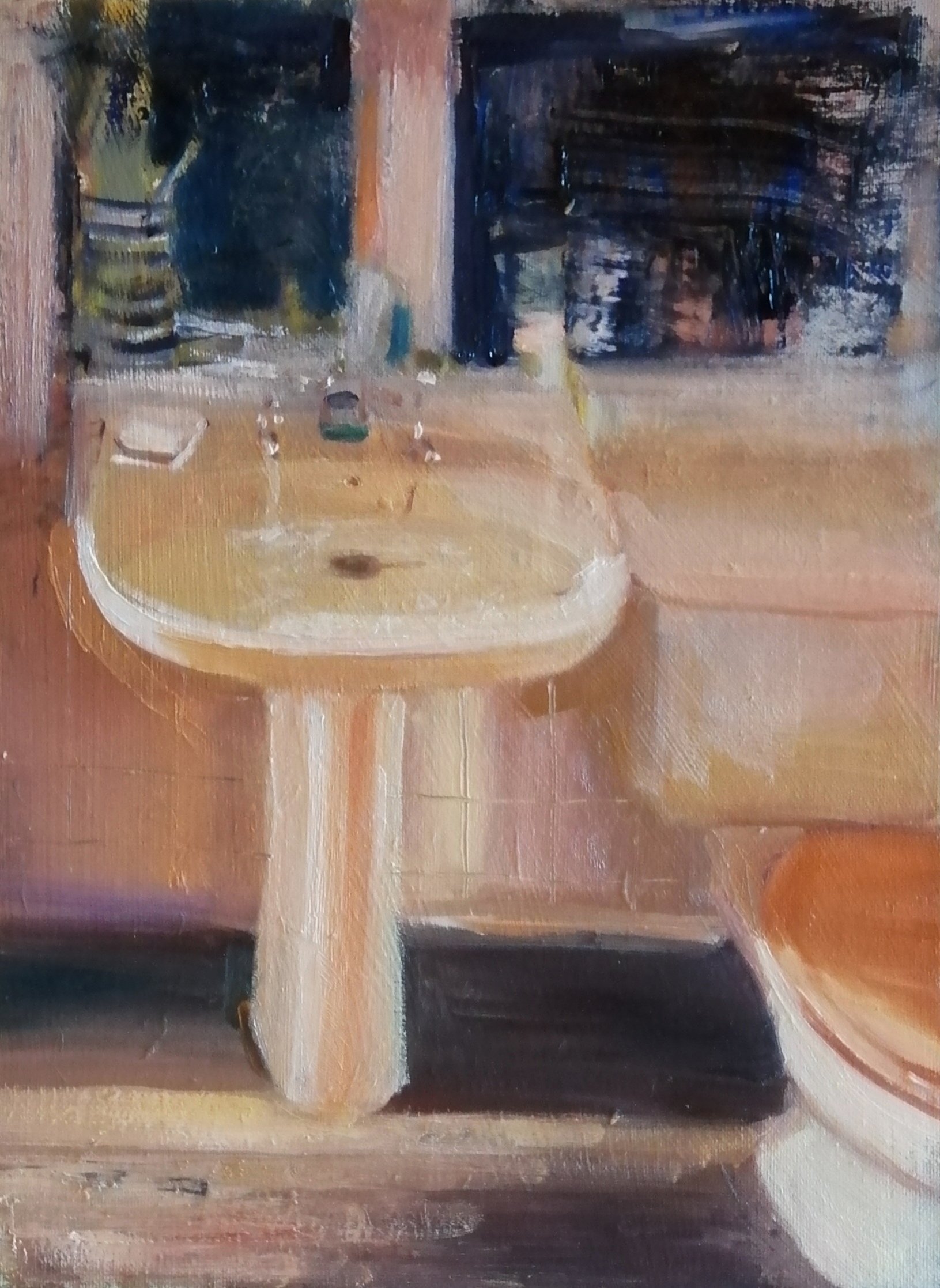  Sink (2025)  Oil on board  30×40cm  £480 