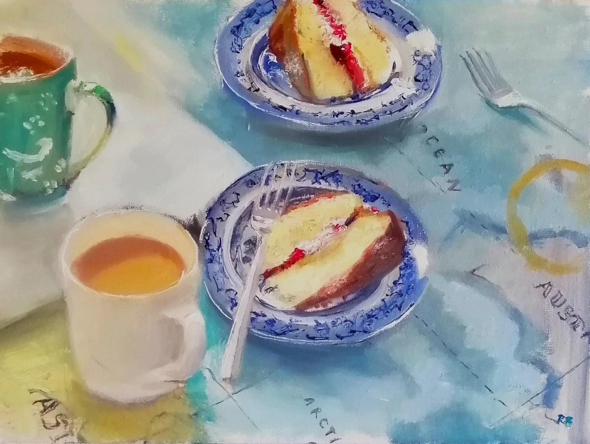  Arctic circles (2025)   Oil on board  40×30cm  SOLD 