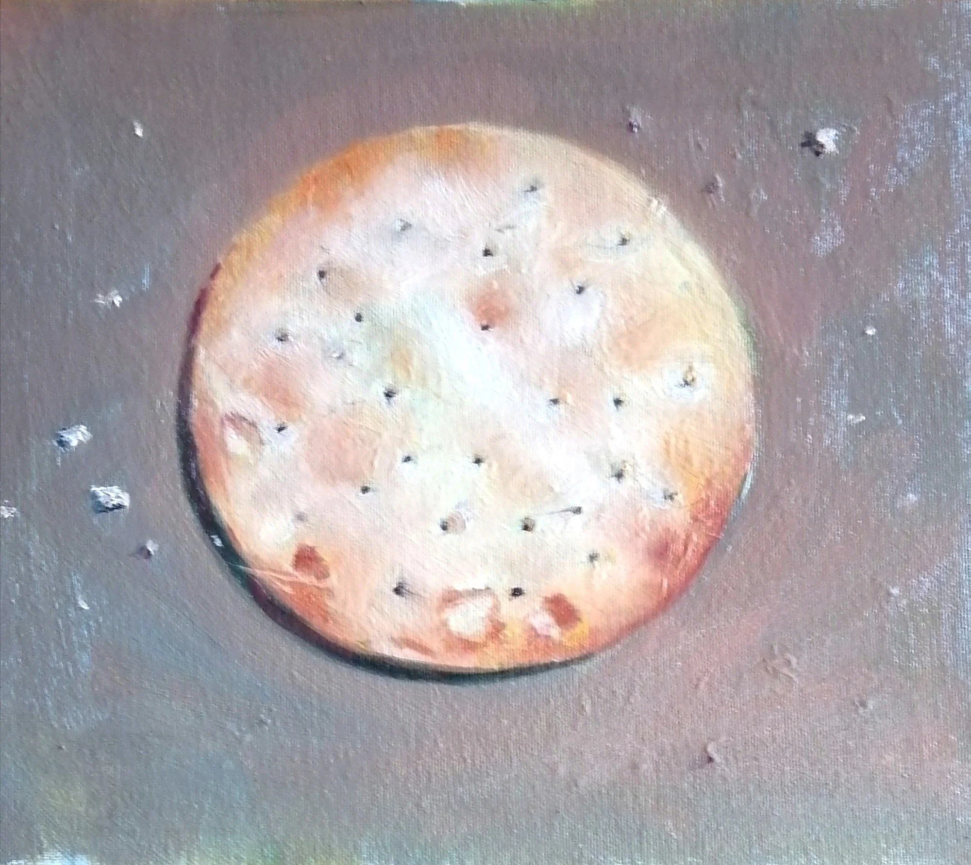  Water biscuit (2026)   Oil on board  31×26cm  £490 