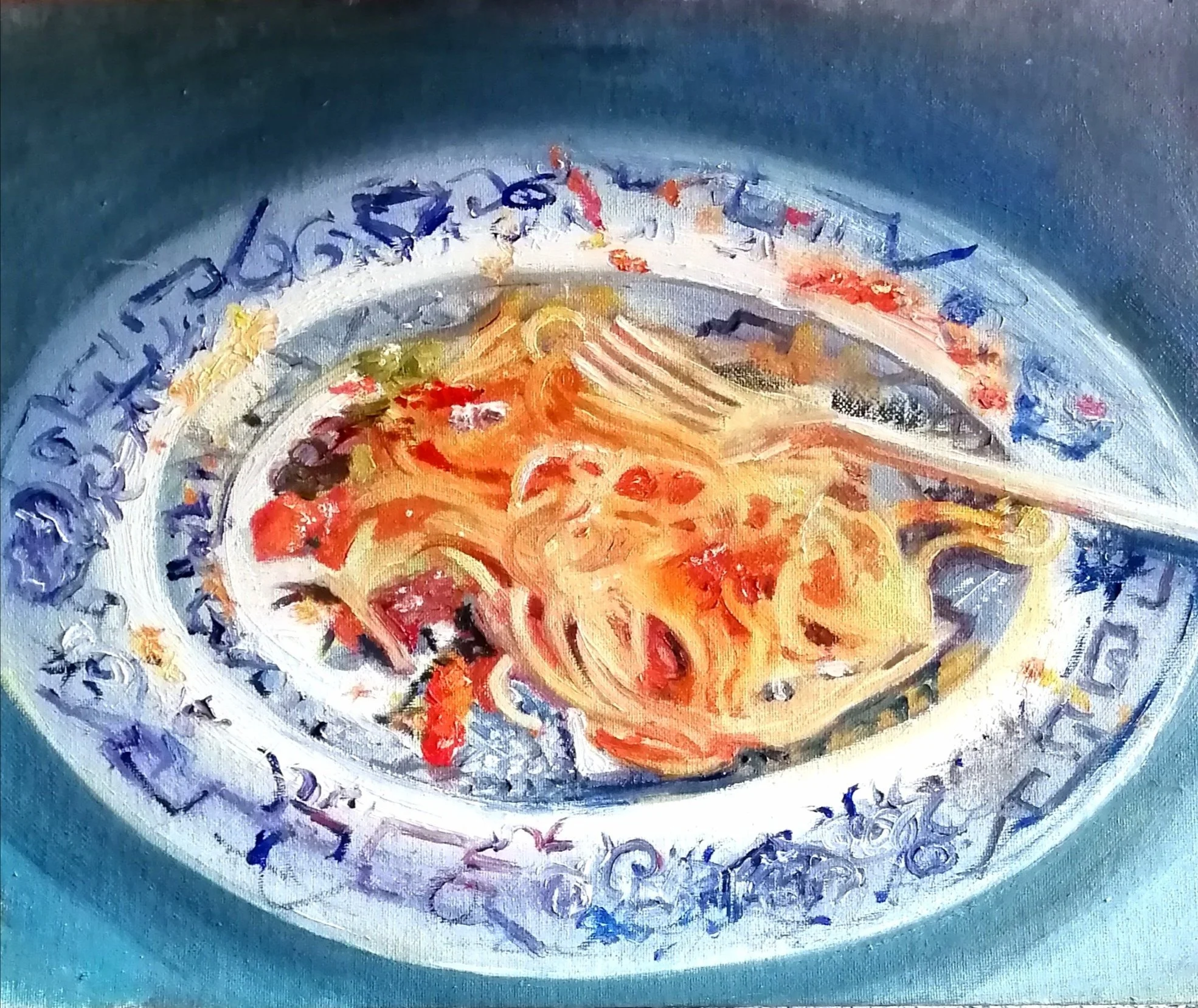  A taste of Italy, day 3   Oil on board 