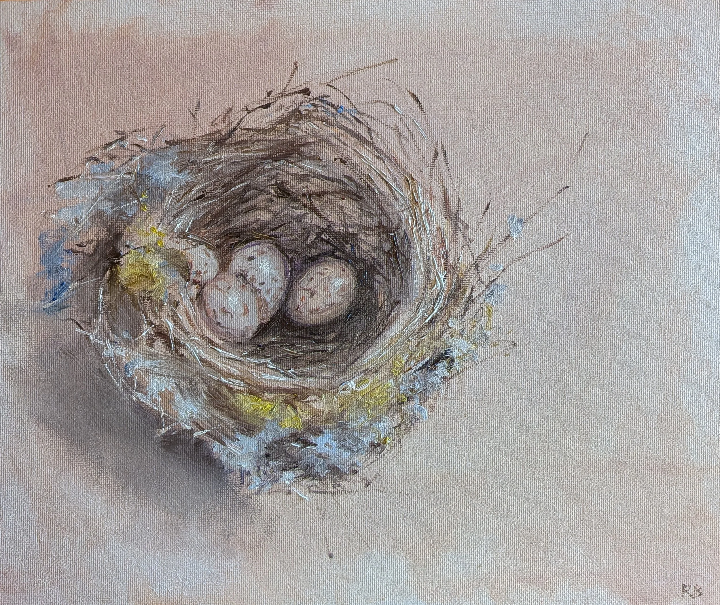 Abandoned nest (2026)   Oil on board  31×26cm  not currently available 