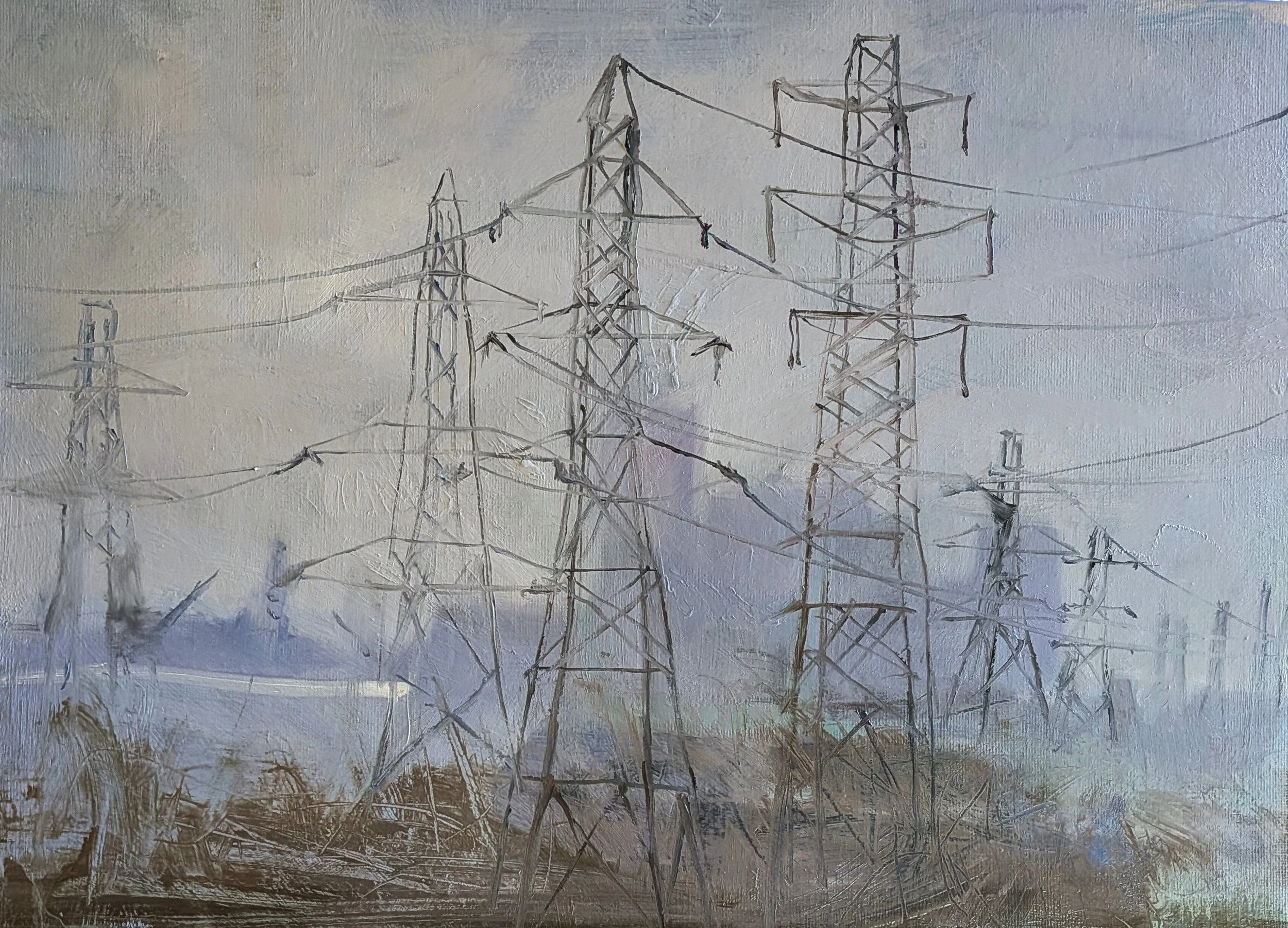  The grid (2026)   Oil on board  40×30cm  not currently available 