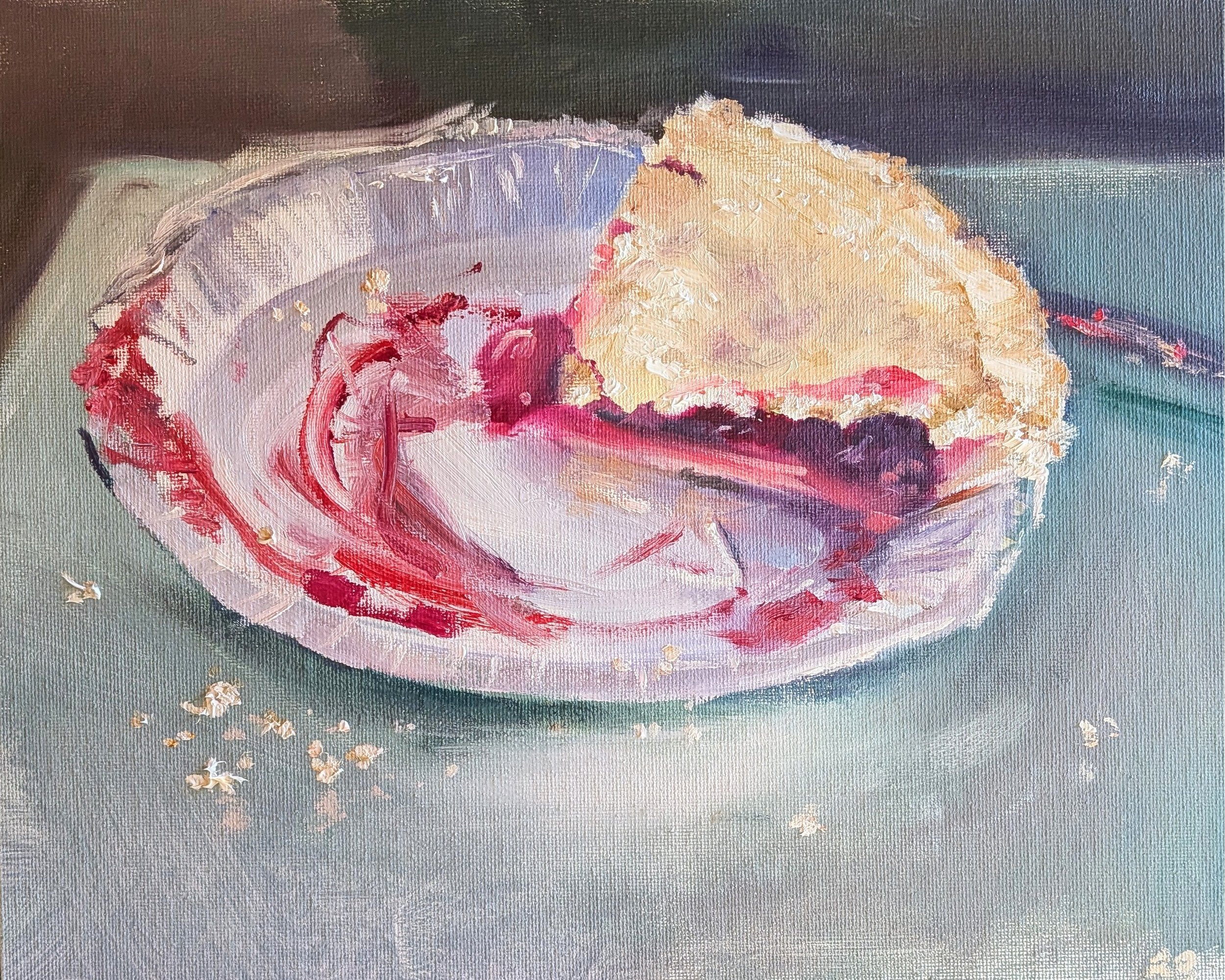  Cherry pie (2026)   Oil on board  31×26cm  £490 