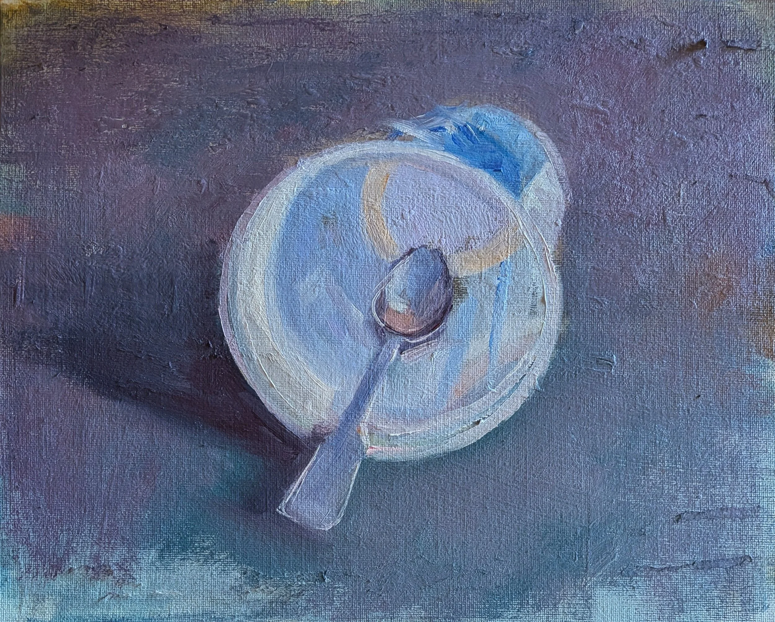  Yogurt pot   Oil on board 