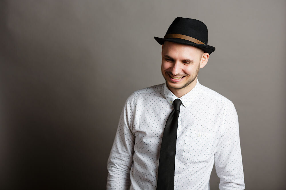 Jon Hickman Standing Smiling Photo Shoot