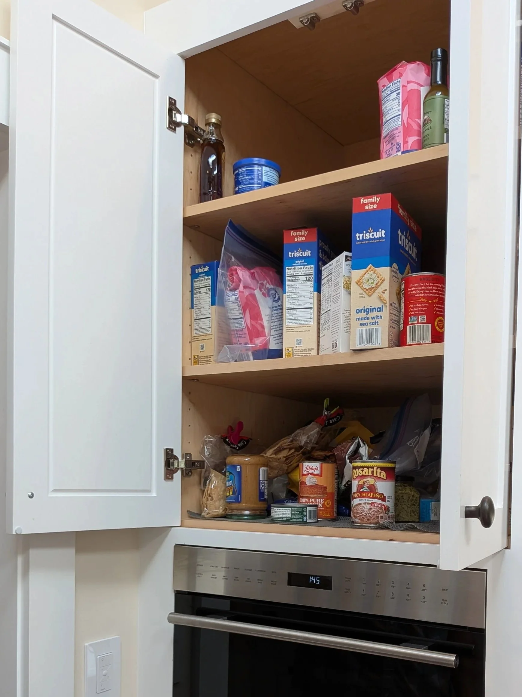 Crowded "Before" Pantry