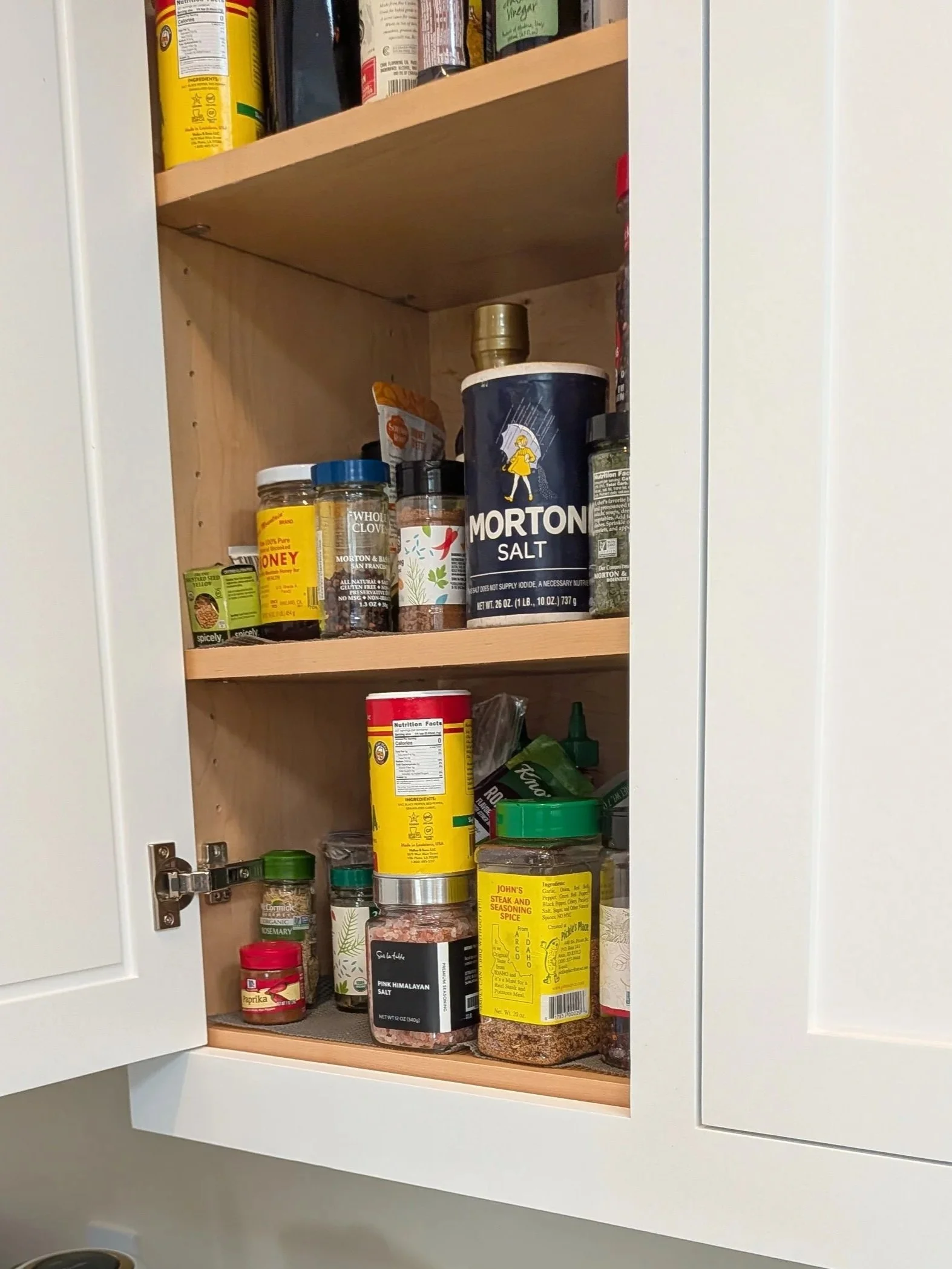 "Before" Spice Cabinet, Far from Cooktop
