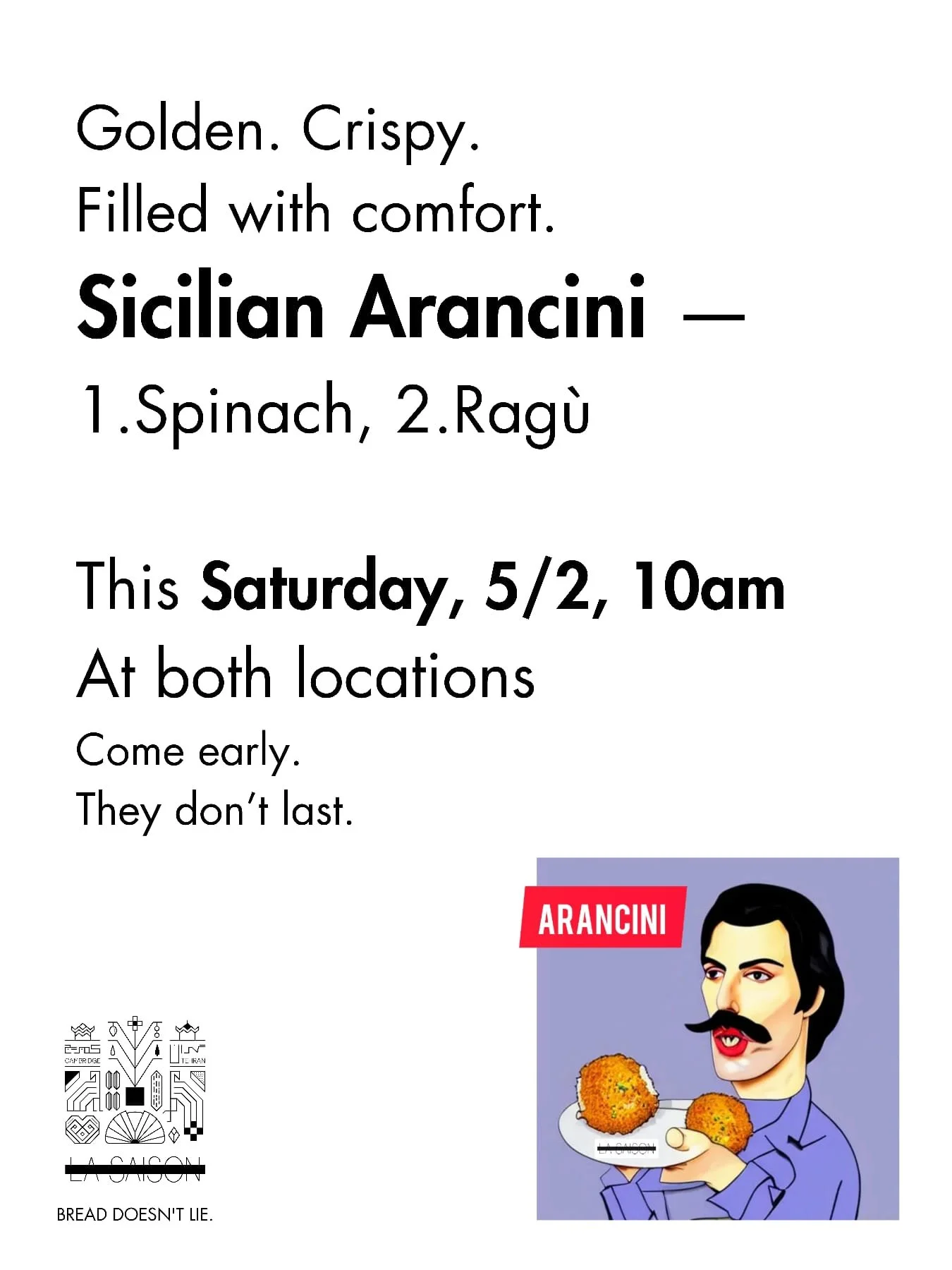 Arancini outdoor pop-up
