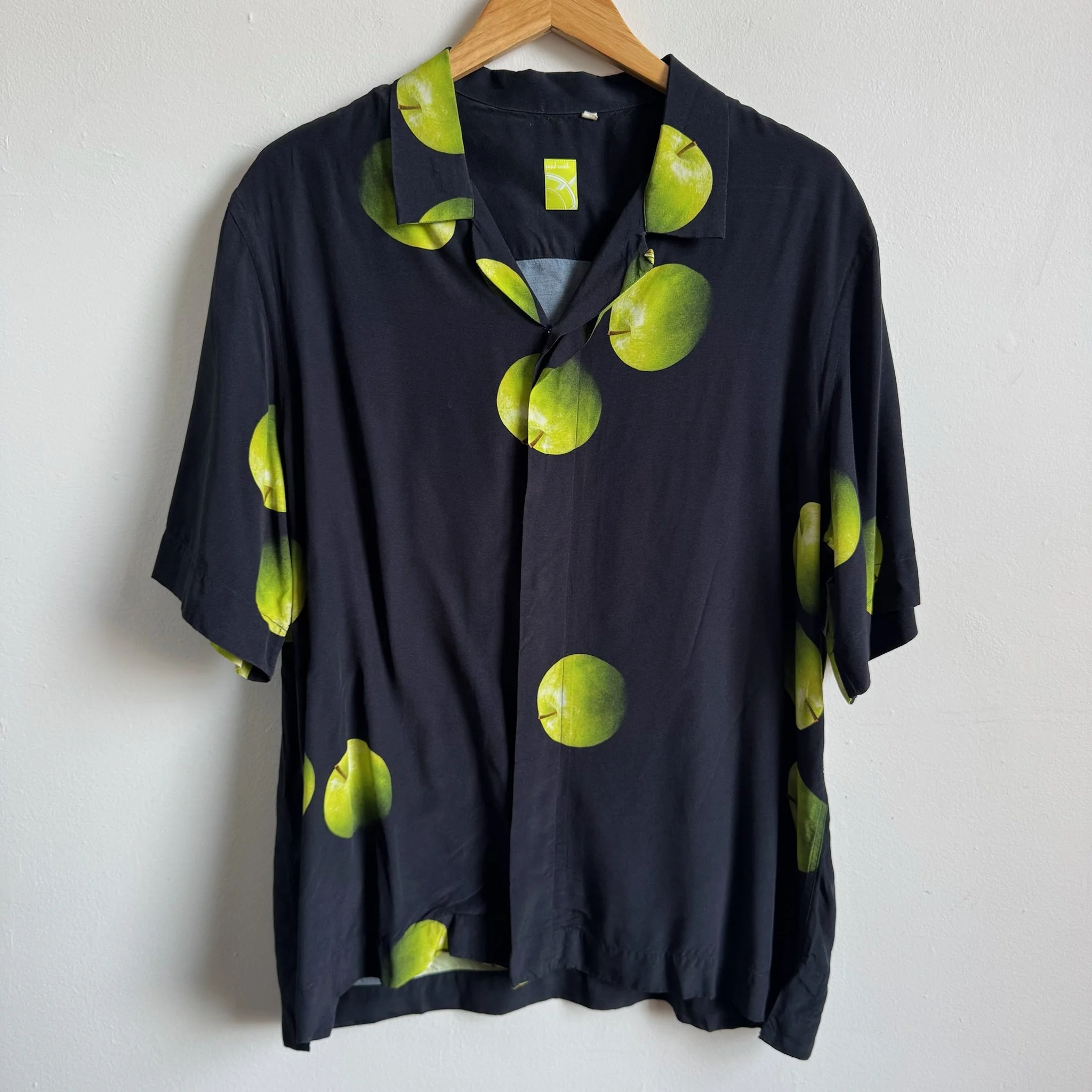 PAUL SMITH Green Apple 50th Anniversary Button-down Short-Sleeve Shirt