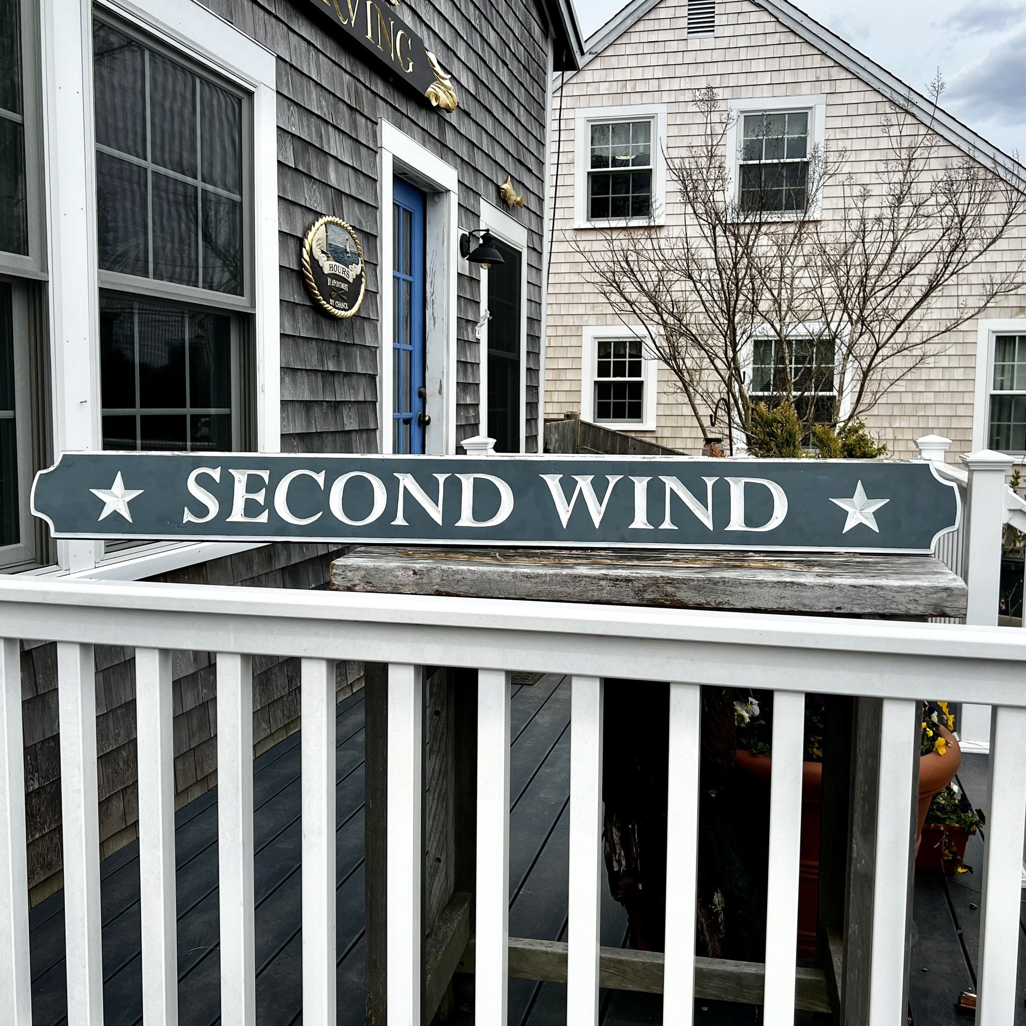 Appropriate name for a quarterboard  brought in for &quot;rehab&quot;...not too bad looking after all these years.

 #handcarved #functionalart #handcarvedsigns #scituatewoodcarver #madeinmassachusetts #housesigns #scituateharborma #greatgiftideas #c