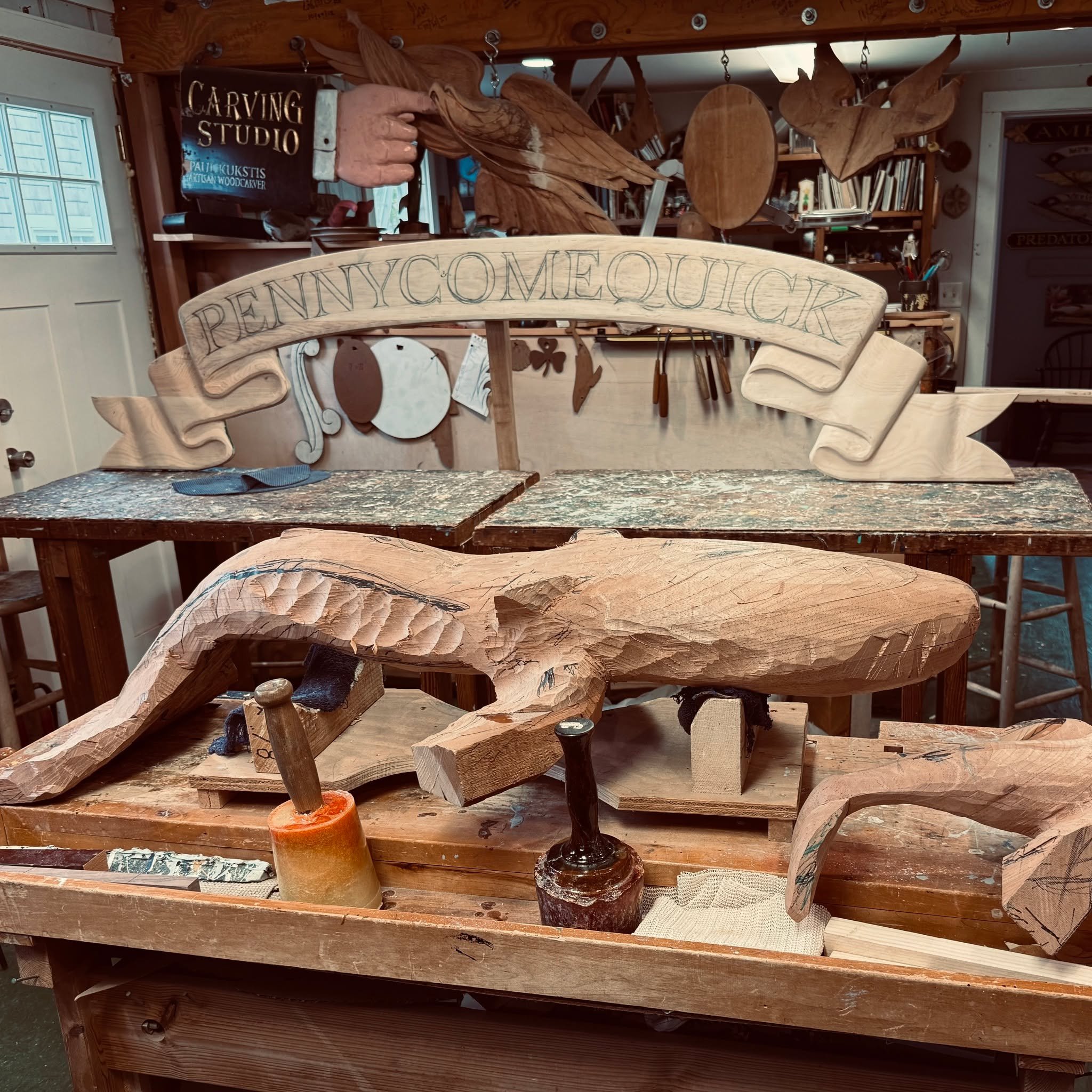 One more quarterboard to finish....then after some time off maybe I can get that whale finished

 #handcarved #handcarvedsigns #scituatewoodcarver #madeinmassachusetts #housesigns #scituateharborma #greatgiftideas #whales #scituate #southshorema #bos