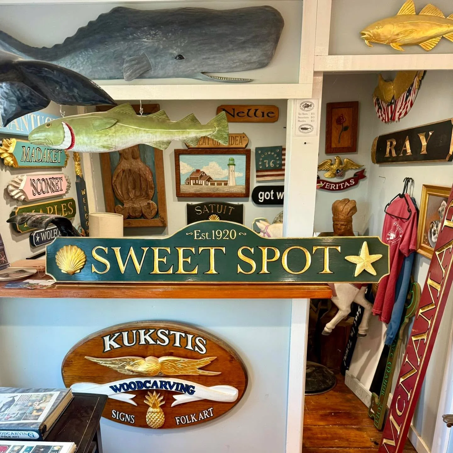 It must be a beautiful house&hellip; &ldquo;Sweet Spot&rdquo; is the latest quarterboard  in the gallery awaiting delivery&hellip;

#bostonsouthshore #scituatema #scituatema #carvedsigns #newenglandliving #coastallivingmagazine #coastalnewengland #bo