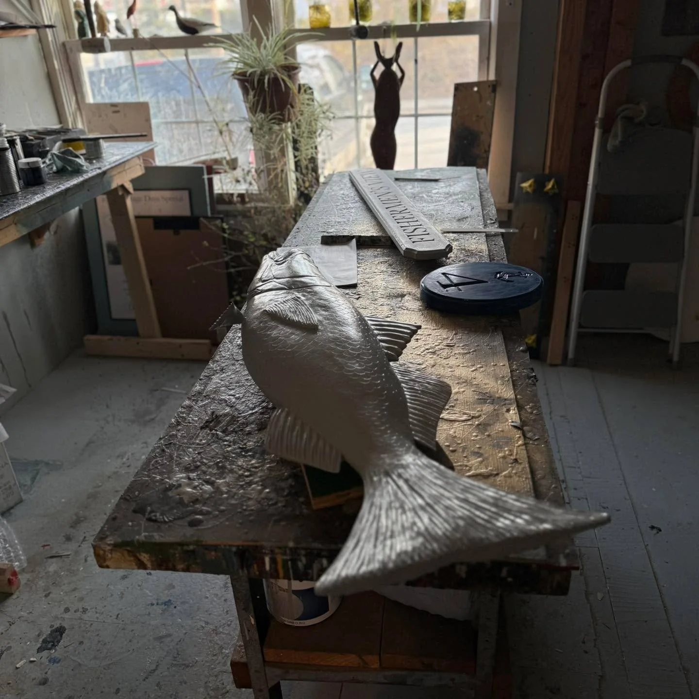 In the paint room 

#handcarved #scituatewoodcarver #scituateharborma #customsigns #beachhousedecor #scituate #sculpture #customsculpture #woodsculpture #artistinwood #folkartist