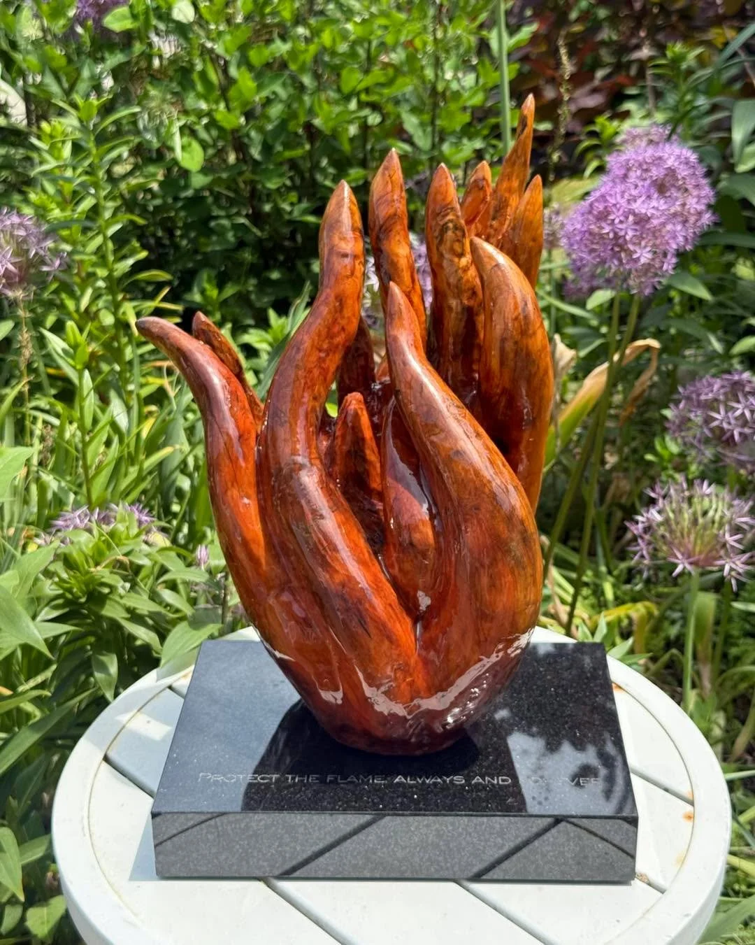 It was a true honor to carve this flame sculpture, a commission from  a major Boston institution...hand carved from a chunk of Dawn Redwood, approximately 17&rdquo; tall, mounted to a granite base.

#artistinwood #customsculpture #sculpture #scituate