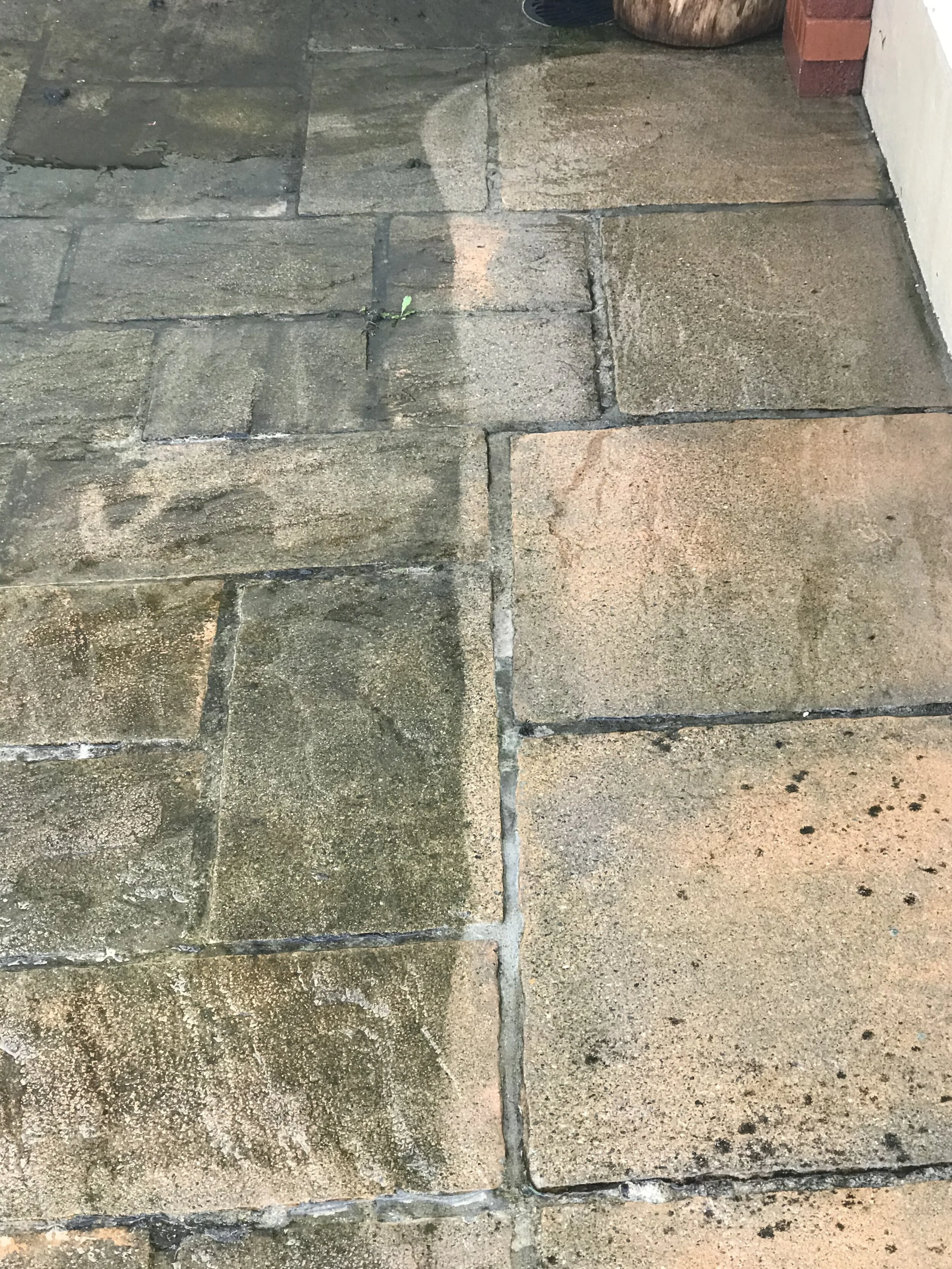 Patio washing / power washing.