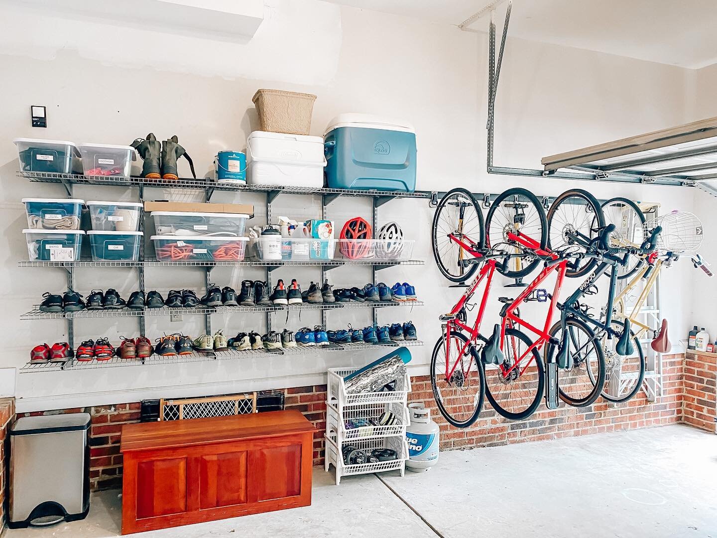 ‼️B E F O R E &amp; A F T E R ‼️This garage transformation took this space from cluttered to clean, with regained floorspace for exercising, ample storage for holiday decor, and plenty of vertical storage for all the yard tools. 🌿 SWIPE to see the #