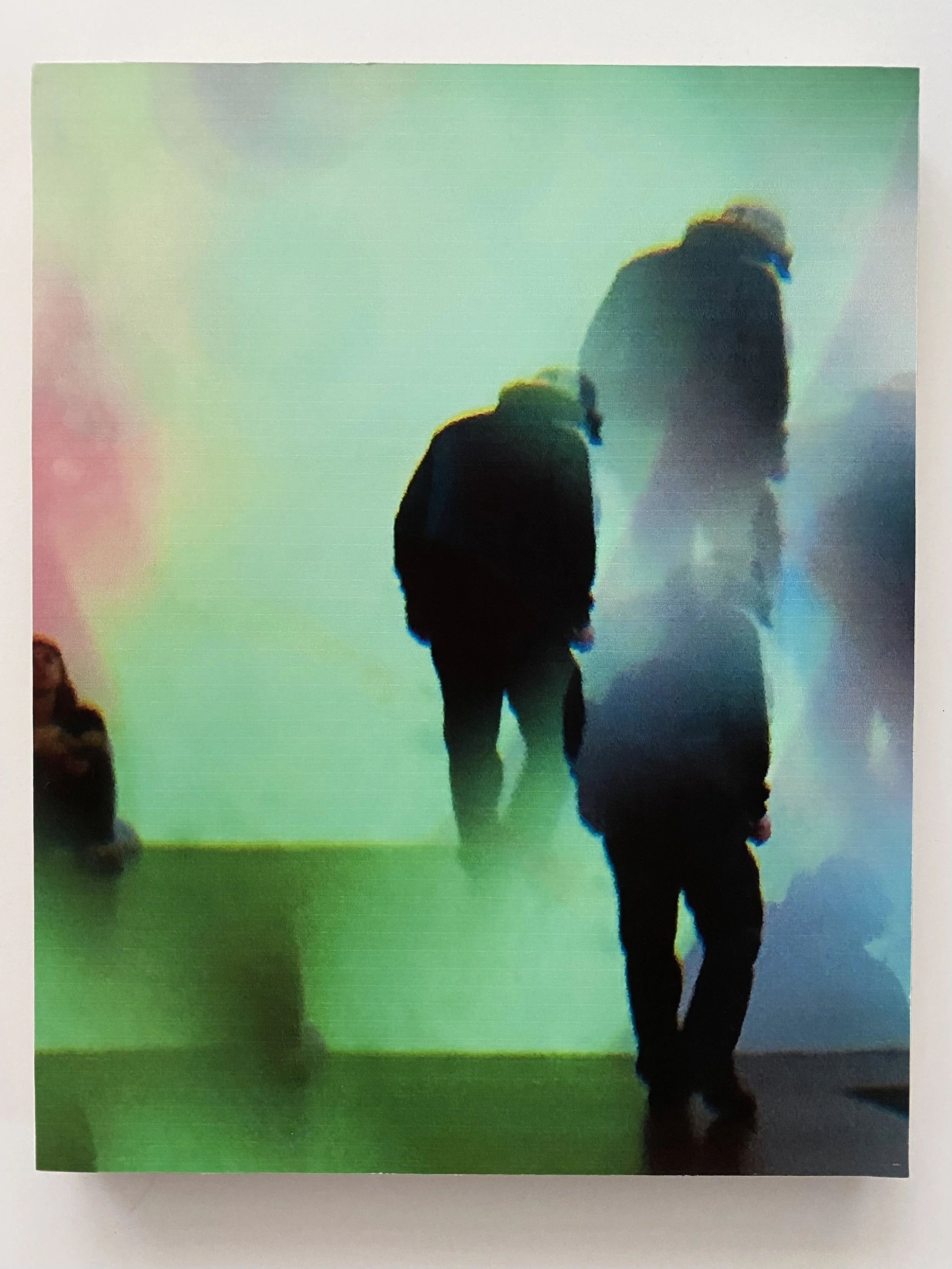 Down Hat Man, archival print on panel, 8" x 10", $250