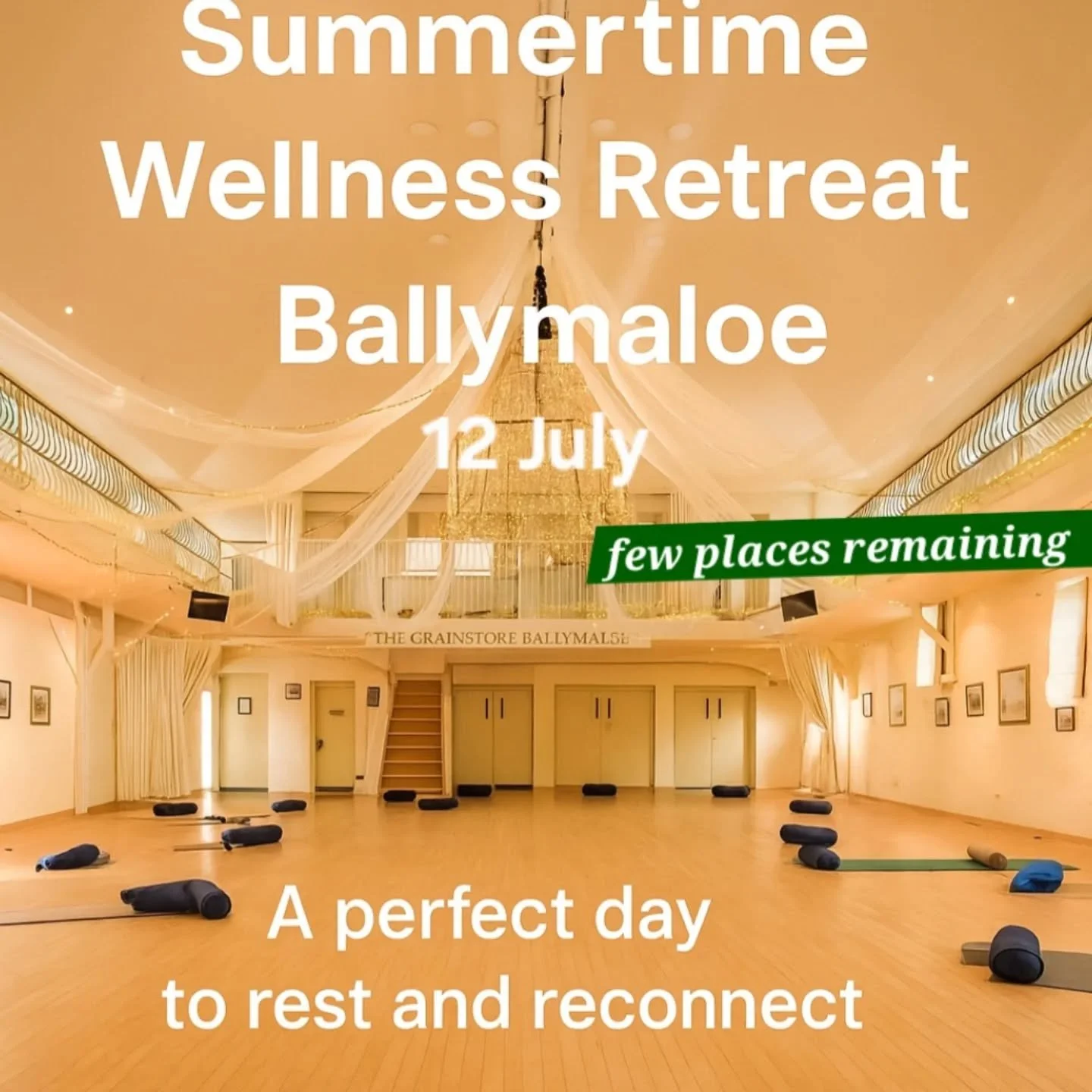 ✨ Just a few places left...
The Summertime Wellness Retreat at Ballymaloe is nearly full &mdash; and if you&rsquo;ve been thinking about joining, this is your gentle nudge.
A full day to rest, reflect, and reconnect in the peaceful setting of Bsllyma