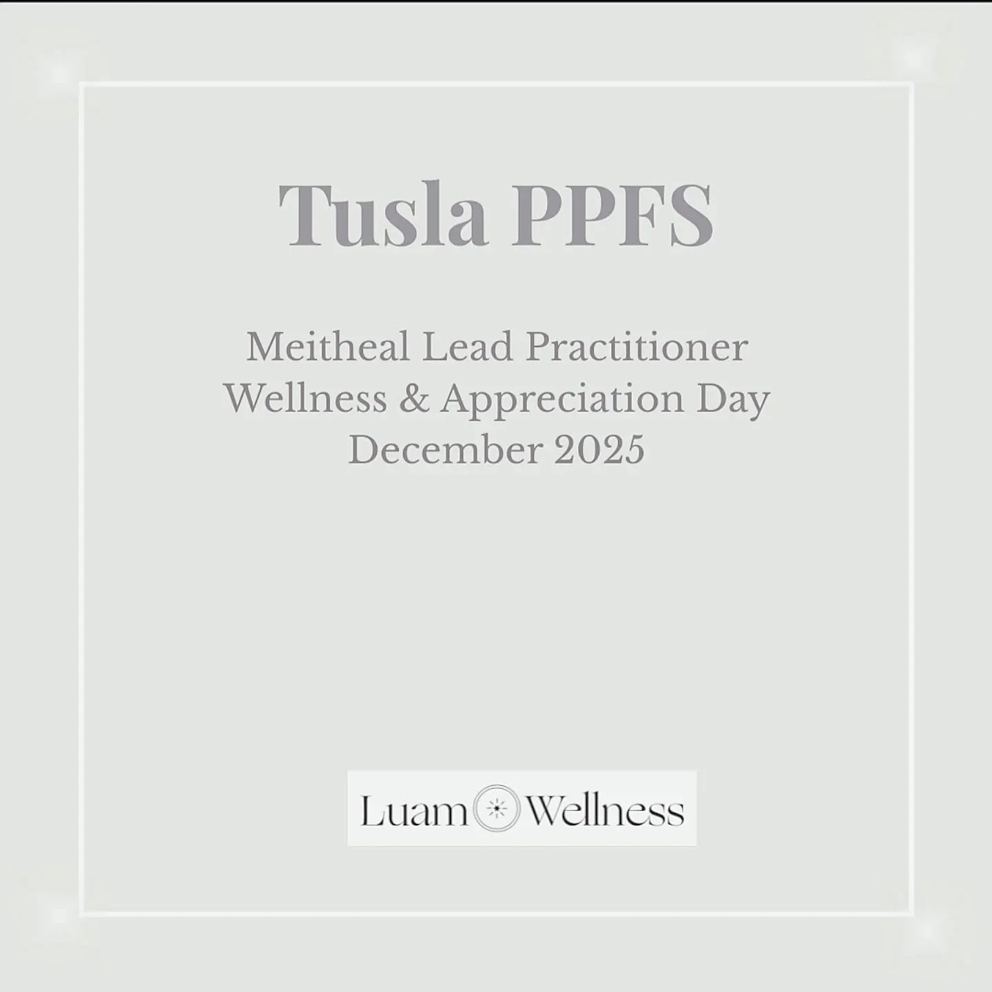 Delighted to host the recent wellness appreciation morning for the Meitheal Lead Practitioners &mdash; hosted by Tusla PPFS &mdash; in the beautiful Meditation Centre,&nbsp; Bessborough Centre, Blackrock. 

Creating space to pause, slow down, and ack