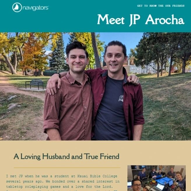 Check out our latest Ministry Update where we Meet JP Arocha. Link to story in bio.